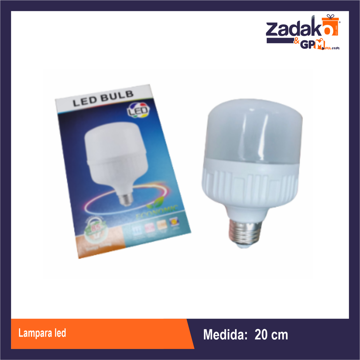 GPM-8632 LAMPARA LED DE 50W CON 1 PZ O CAJA CON 30 PZS