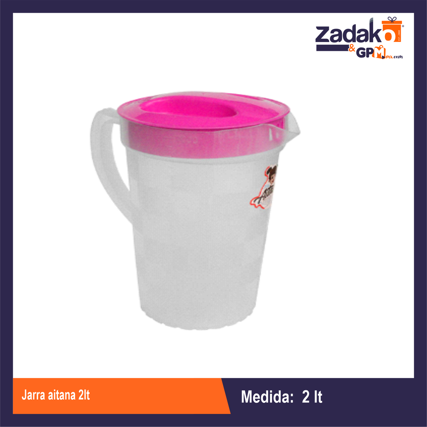 N-GPM-8741 AIT-006 JARRA AITANA 2LT , CON 1 PZ O CAJA CON 20 PZS
