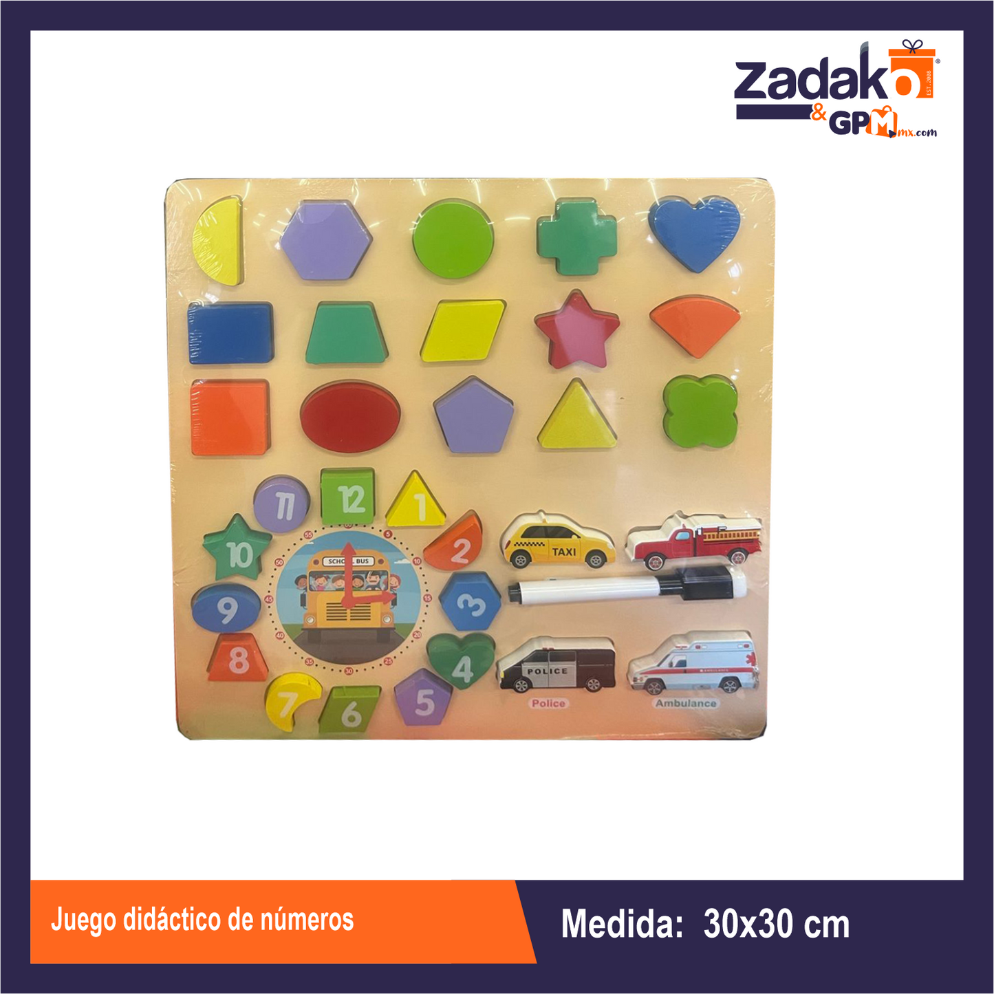GPM8957 JUEGO DIDACTICO DE NUMEROS CON 1 PZ O CAJA CON 80 PZS