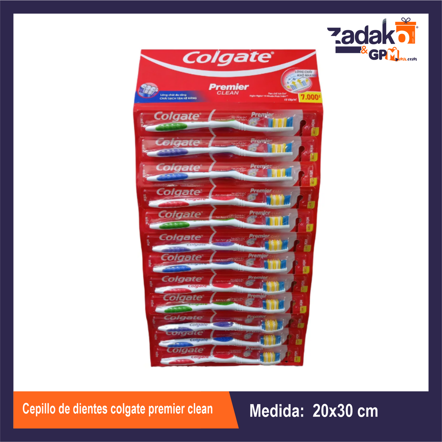 T3 CEPILLO DE DIENTES COLGATE PREMIER CLEAN CON 12 PZ O CAJA CON 24 PQTS