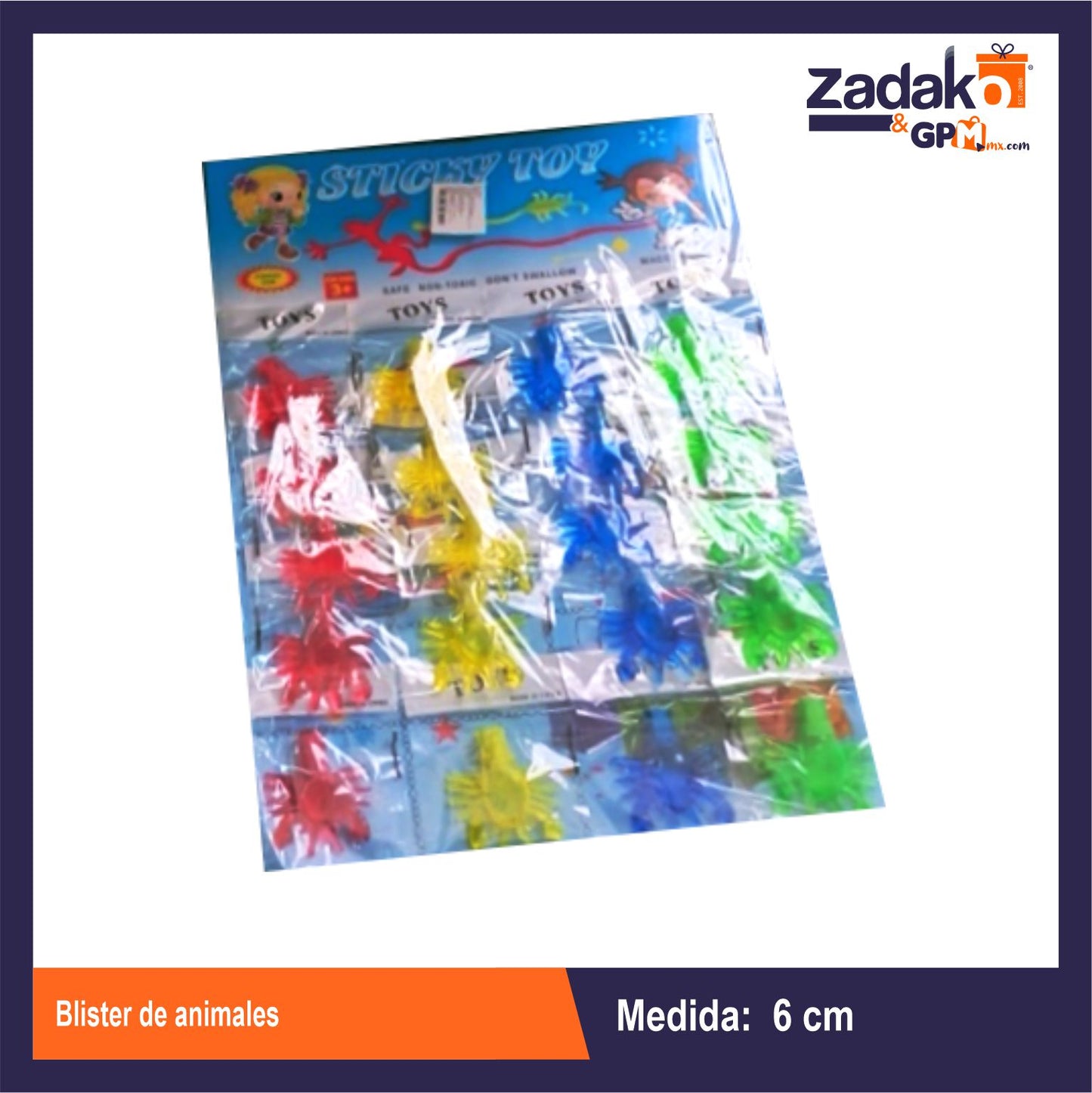 GPM-9104 G-017-3 BLISTER DE ANIMALES CON 20 PZS O CAJA CON 100 PQTS