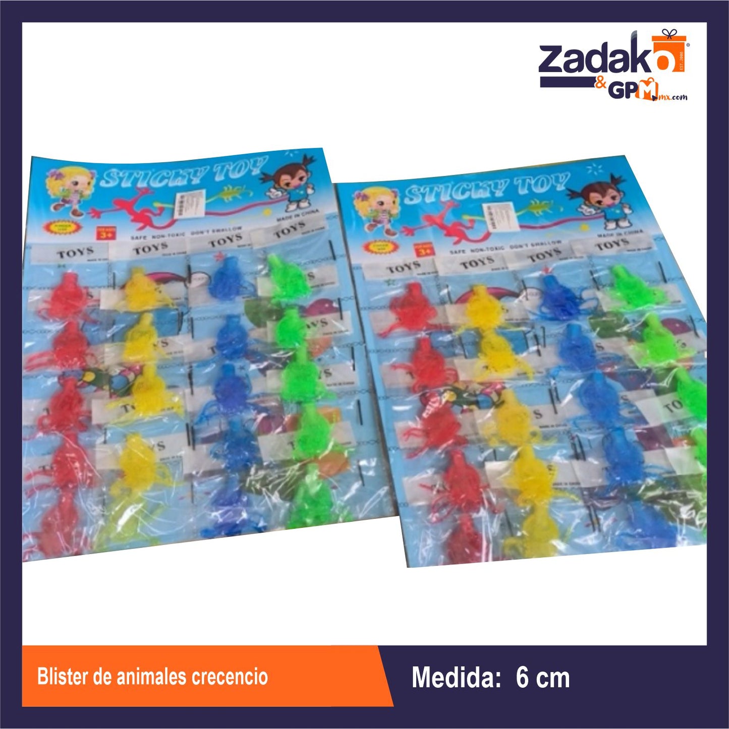 GPM-9105  G-017-8 BLISTER DE ANIMALITO CRECENCIO CON 20 PZS O CAJA CON 100 PQTS
