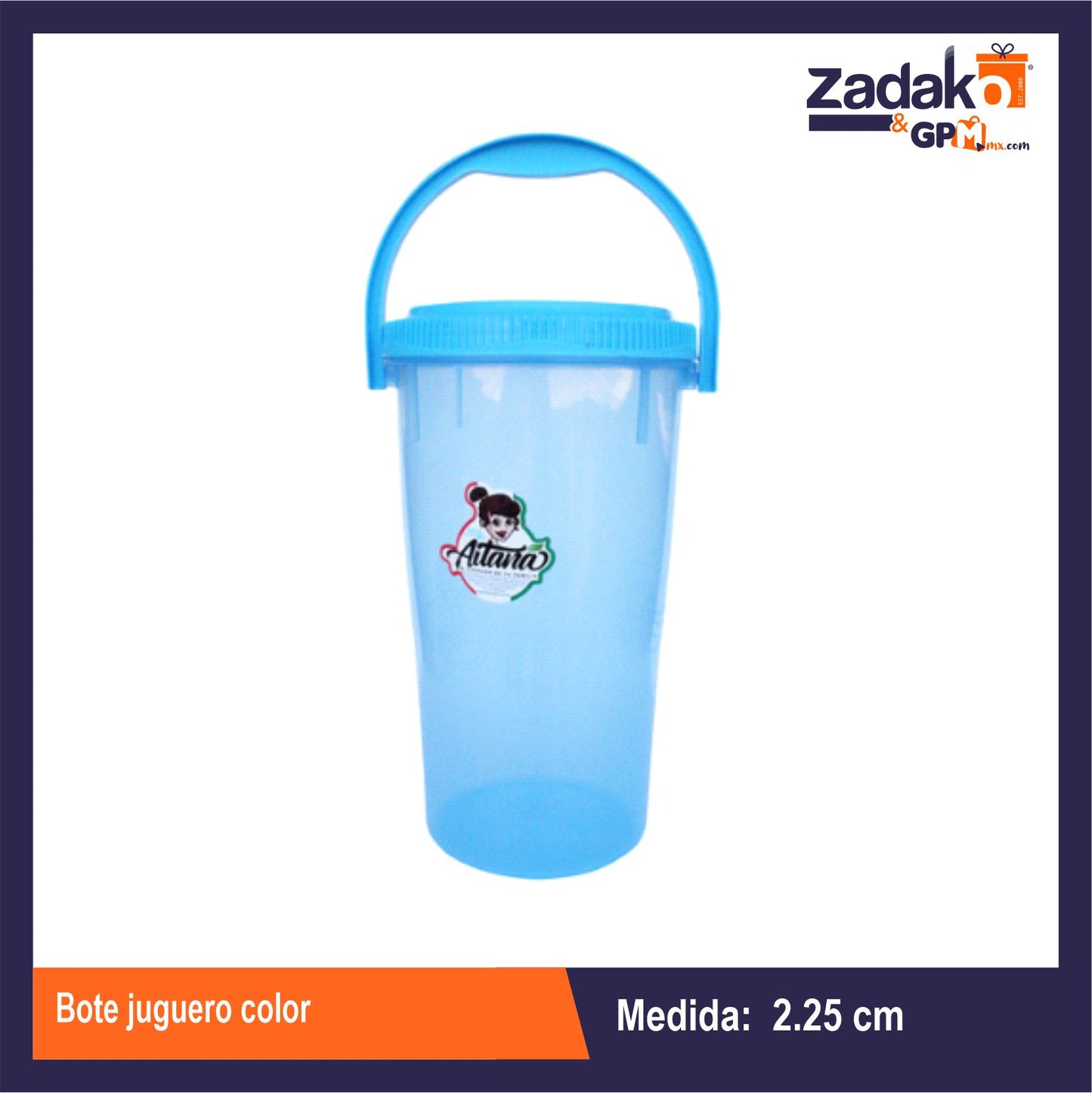N-GPM-9115 AIT-029C BOTE JUGUERO 2.25 LT COLOR CON 1 PZ O CAJA CON 25 PZS