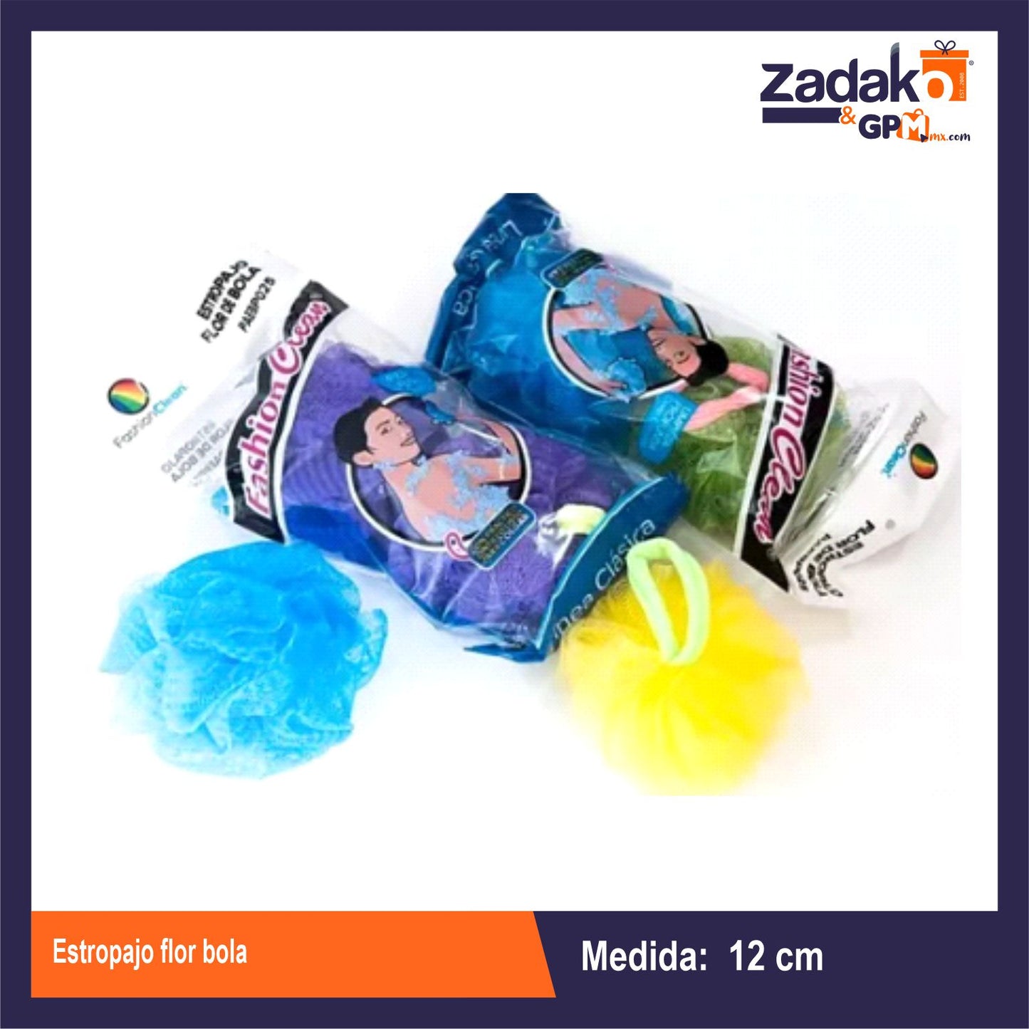 N-GPM-9116 PAEBP023 90 ESTROPAJO FLOR BOLA CON 3 PZS, CON 1 PZ O CAJA CON 90 PZS