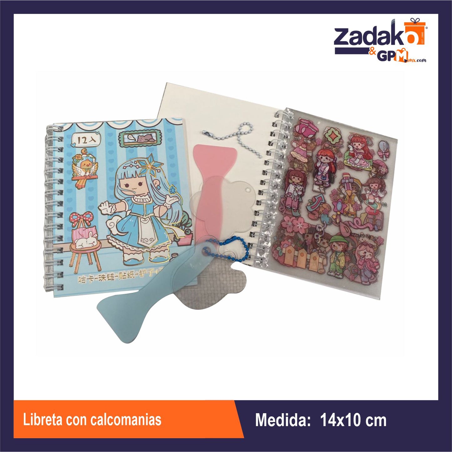 HFY-12080 LIBRETA ESTAMPADA CON 1 PZ O CAJA CON 1152 PZS