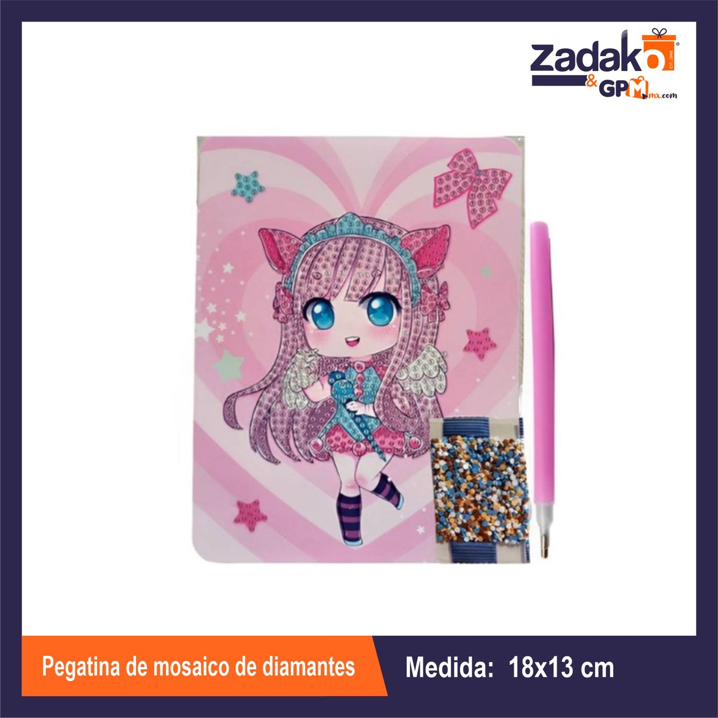 HFY-12087 LIBRETA ESTAMPADA CON 1 PZ O CAJA CON 600 PZS