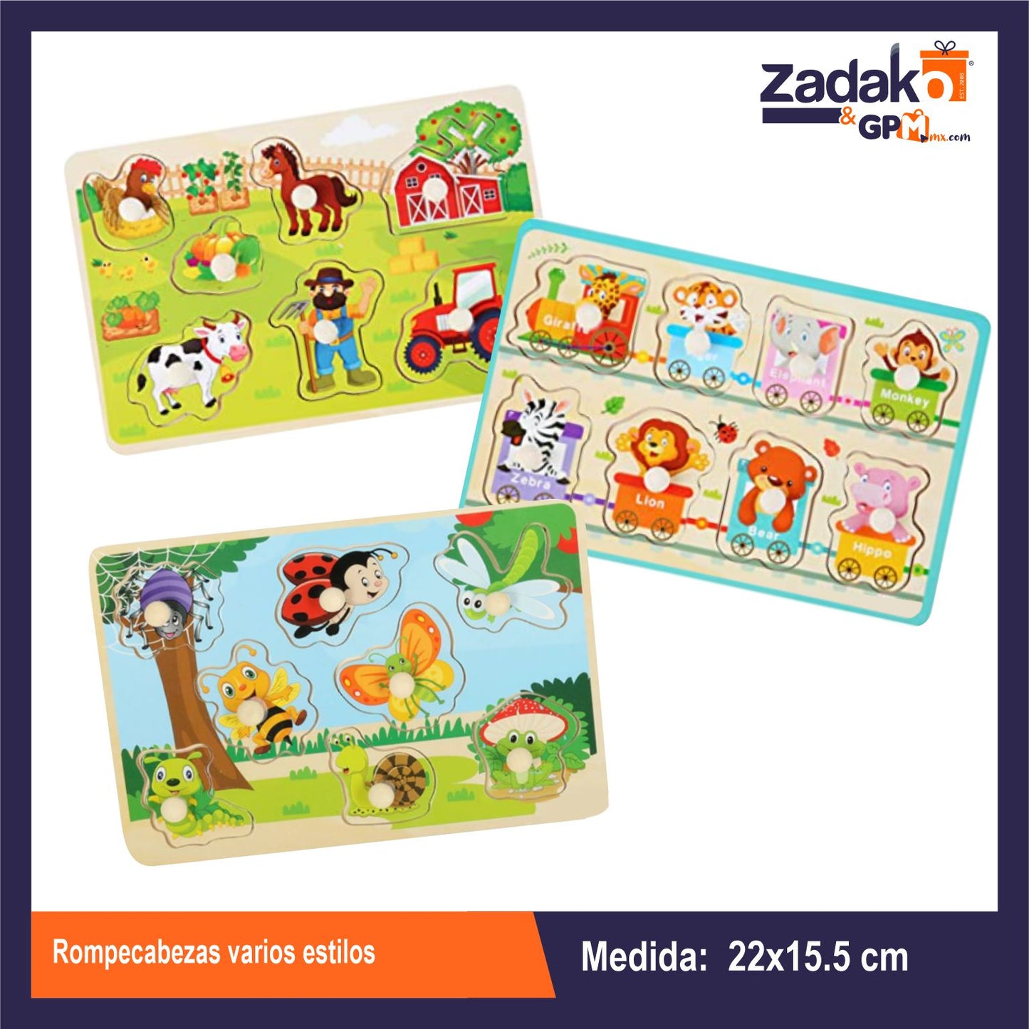 G-636-202 ROMPECABEZAS VARIOS ESTILOS CON 1 PZ O CAJA CON 200 PZS