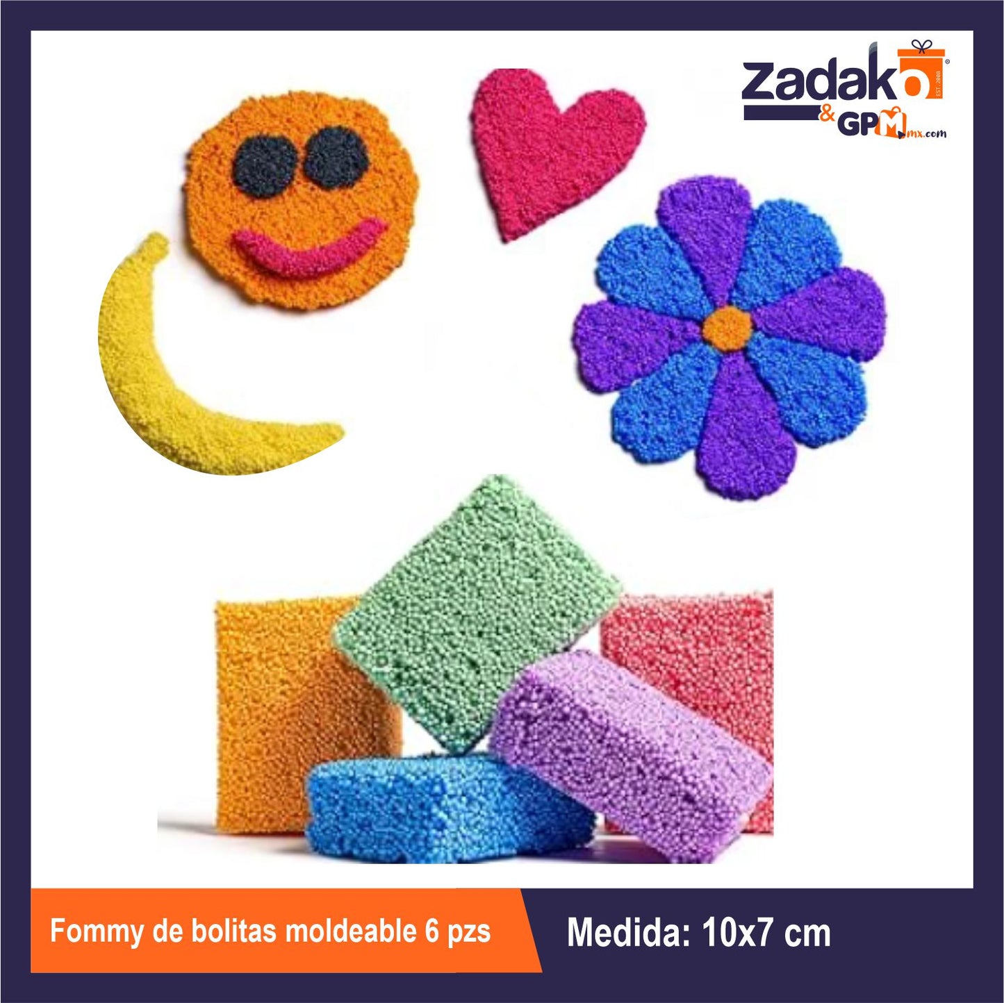 HFY-10967 FOMMY EN BOLITAS MOLDEABLE CON 6 PZS O CAJA CON 168 PQTS