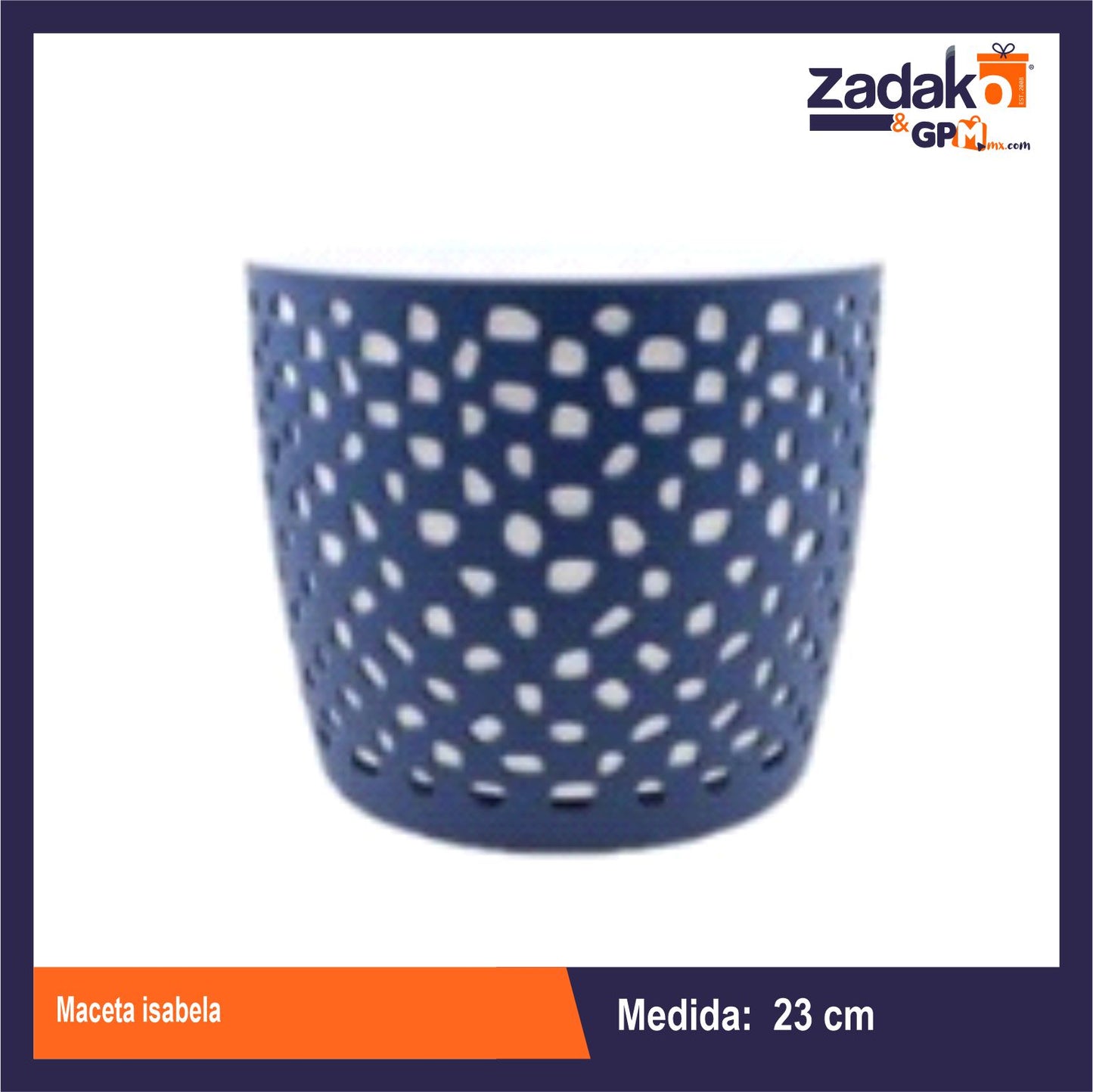 N-GPM-9196 MACETA ISABELLA CON 1 PZ O CAJA CON 12 PZS
