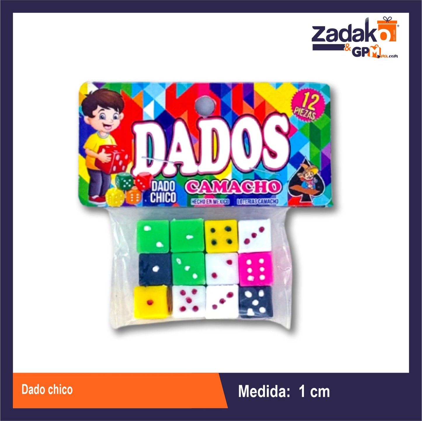GPM-9206 DADO CHICO  12 PZ  CON 1 PQ O CAJA CON 10 PQTS