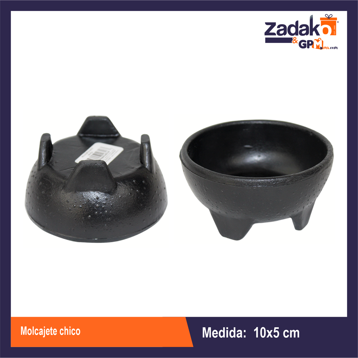 MOLCAJETE CHICO CON 1 PZ O CAJA CON 180 PZS
