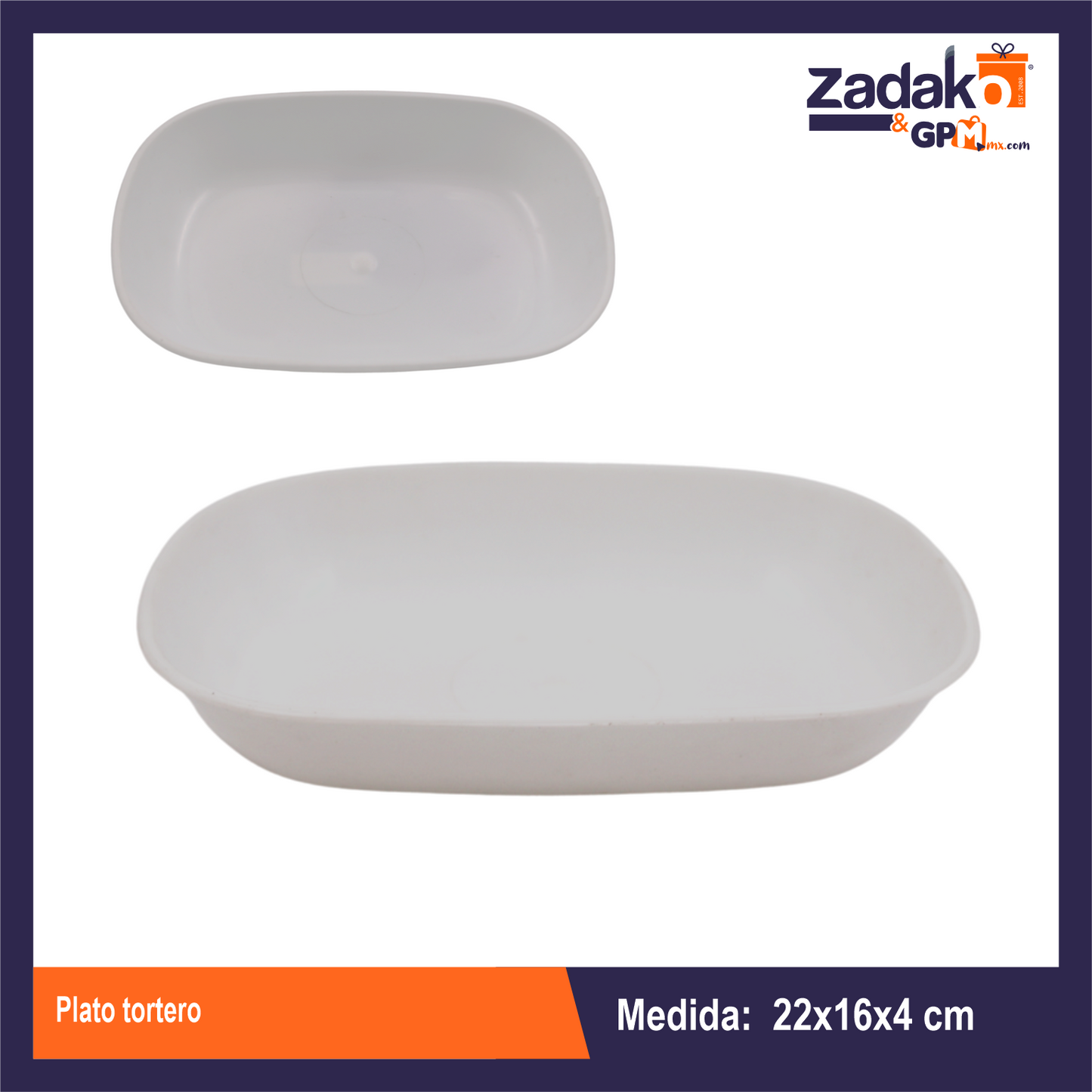 N-GPM-9302 PLATO TORTERO CON 1 PZ O CAJA CON 100 PZS