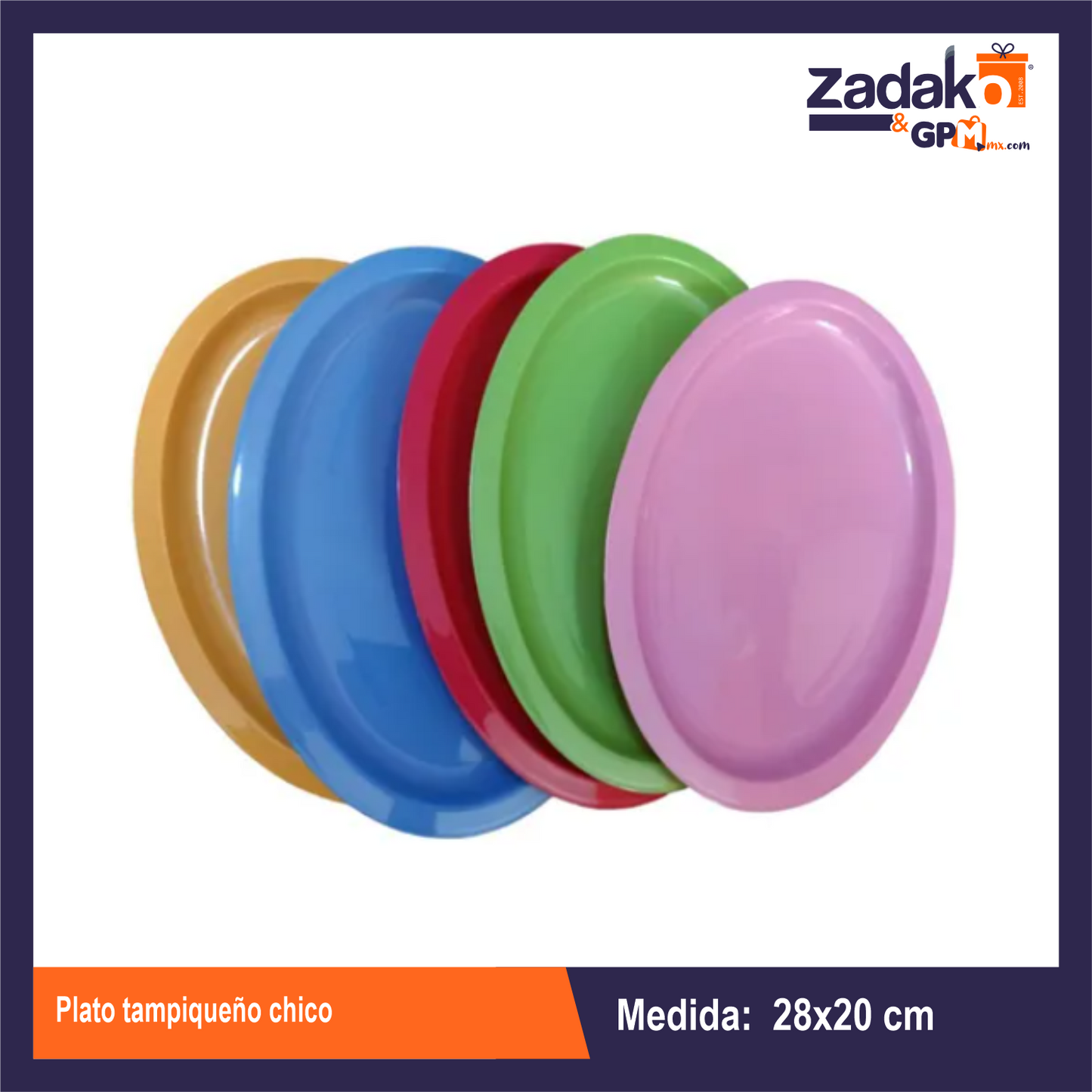 N-GPM-9304 PLATO TAMPIQUEÑO CHICO CON 1 PZ O CAJA CON 50 PZS