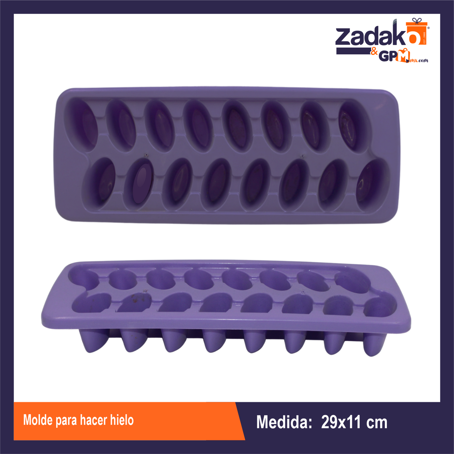 N-GPM-9306 MOLDE PARA HACER HIELO CON 1 PZ O CAJA CON 50 PZS