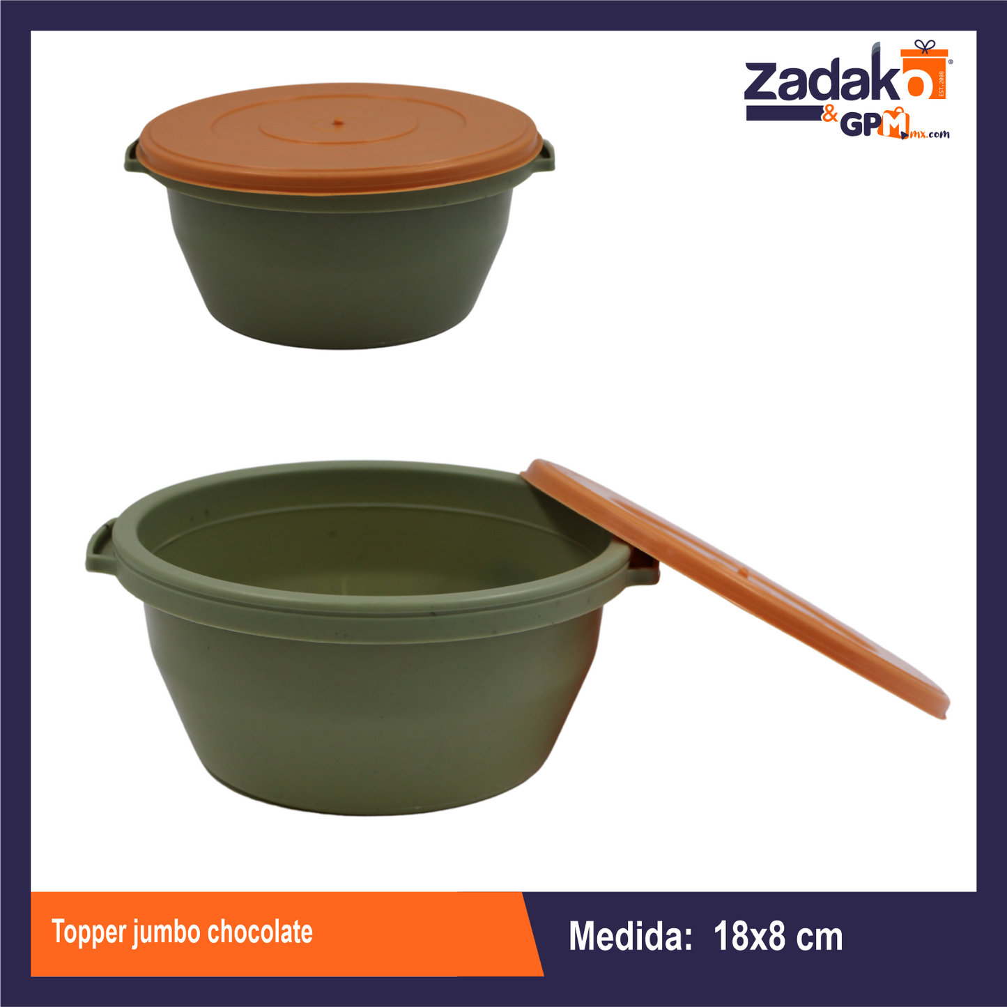 N-GPM-9309 TOPPER JUMBO CHOCOLATE CON 1 PZ O CAJA CON 50 PZS