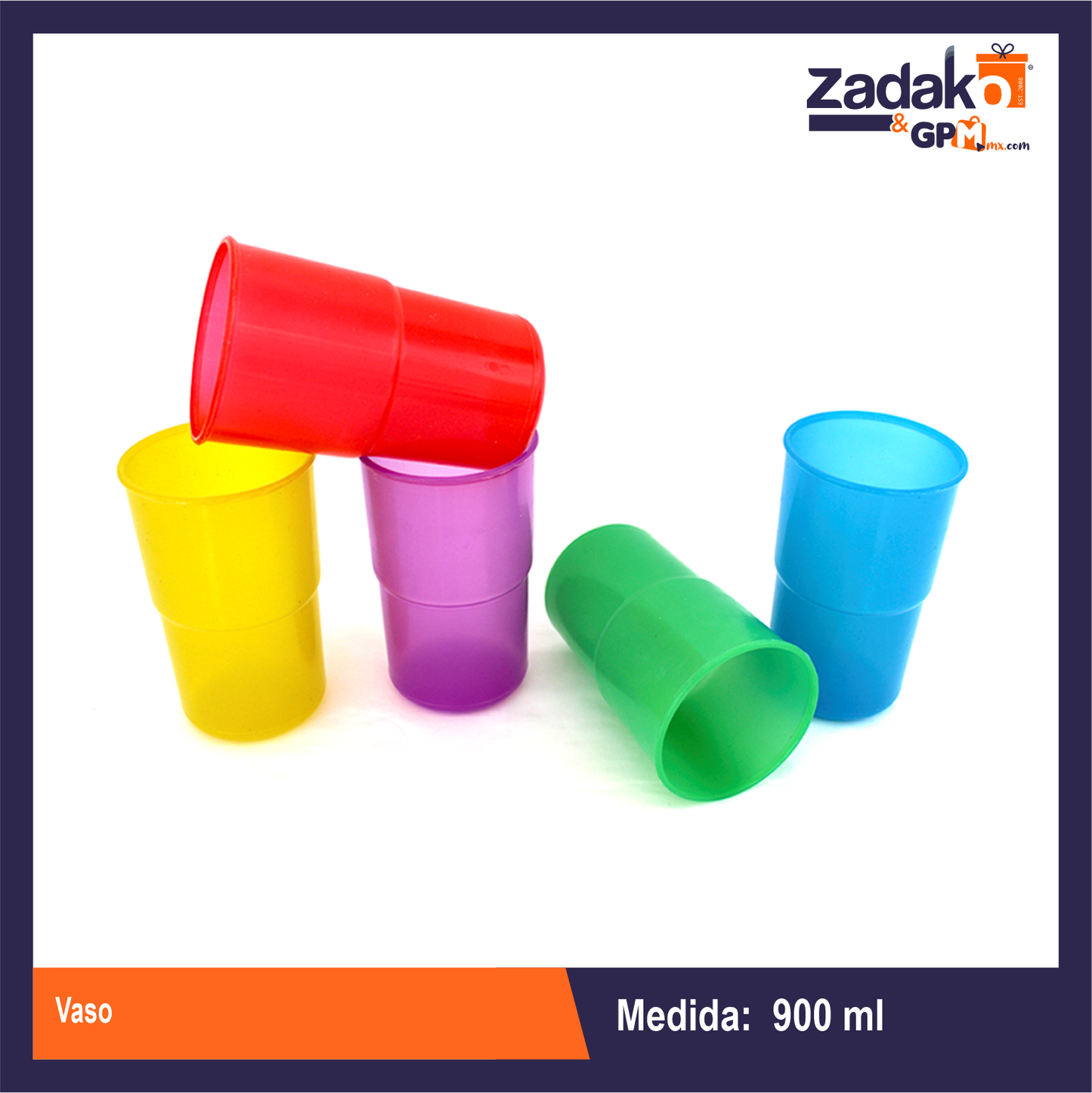 N-GPM-9312 VASO 900 ML CON 1 PZ O CAJA CON 100 PZS