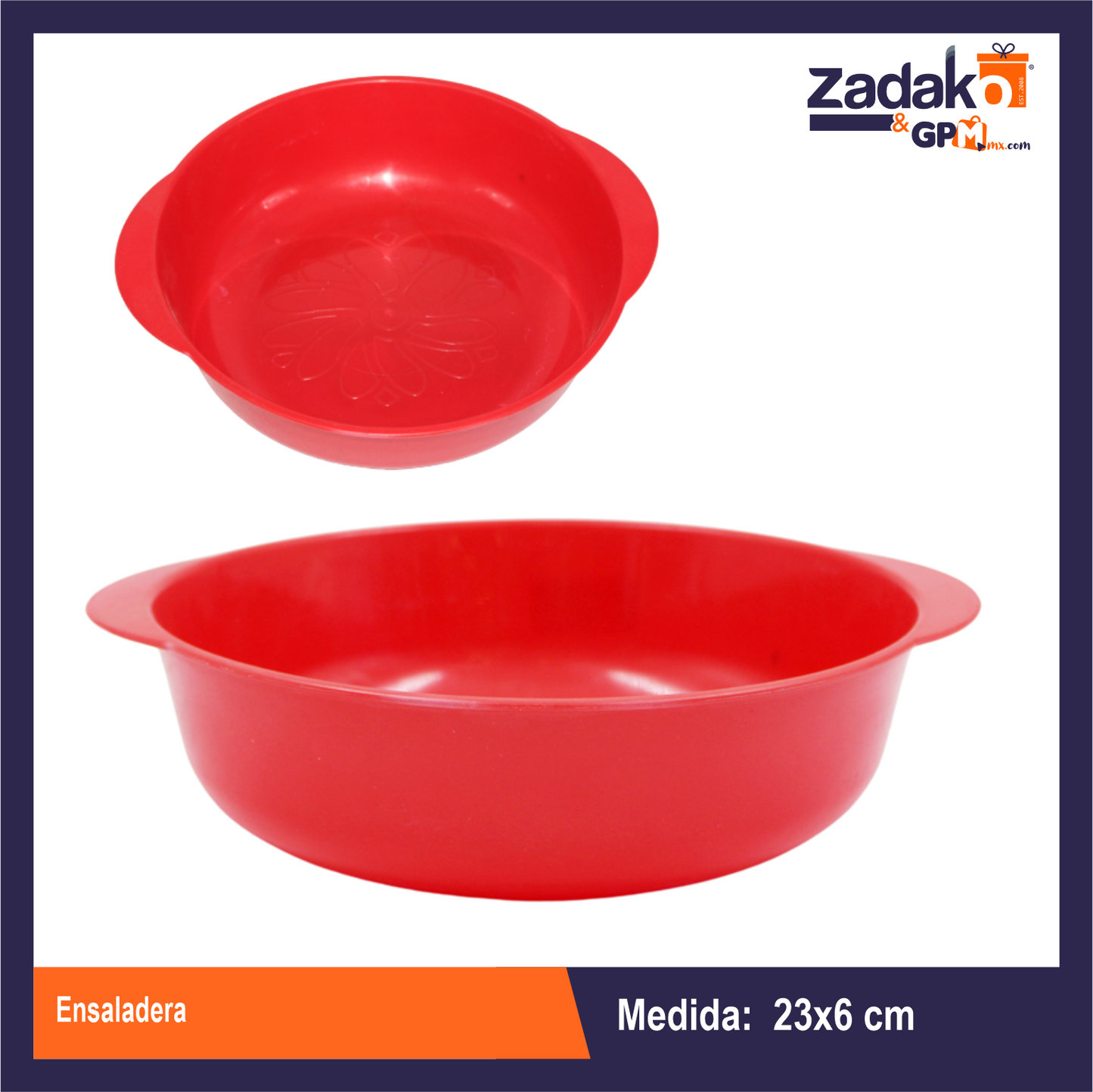 ENSALADERA CON 1 PZ O CAJA CON 70 PZS