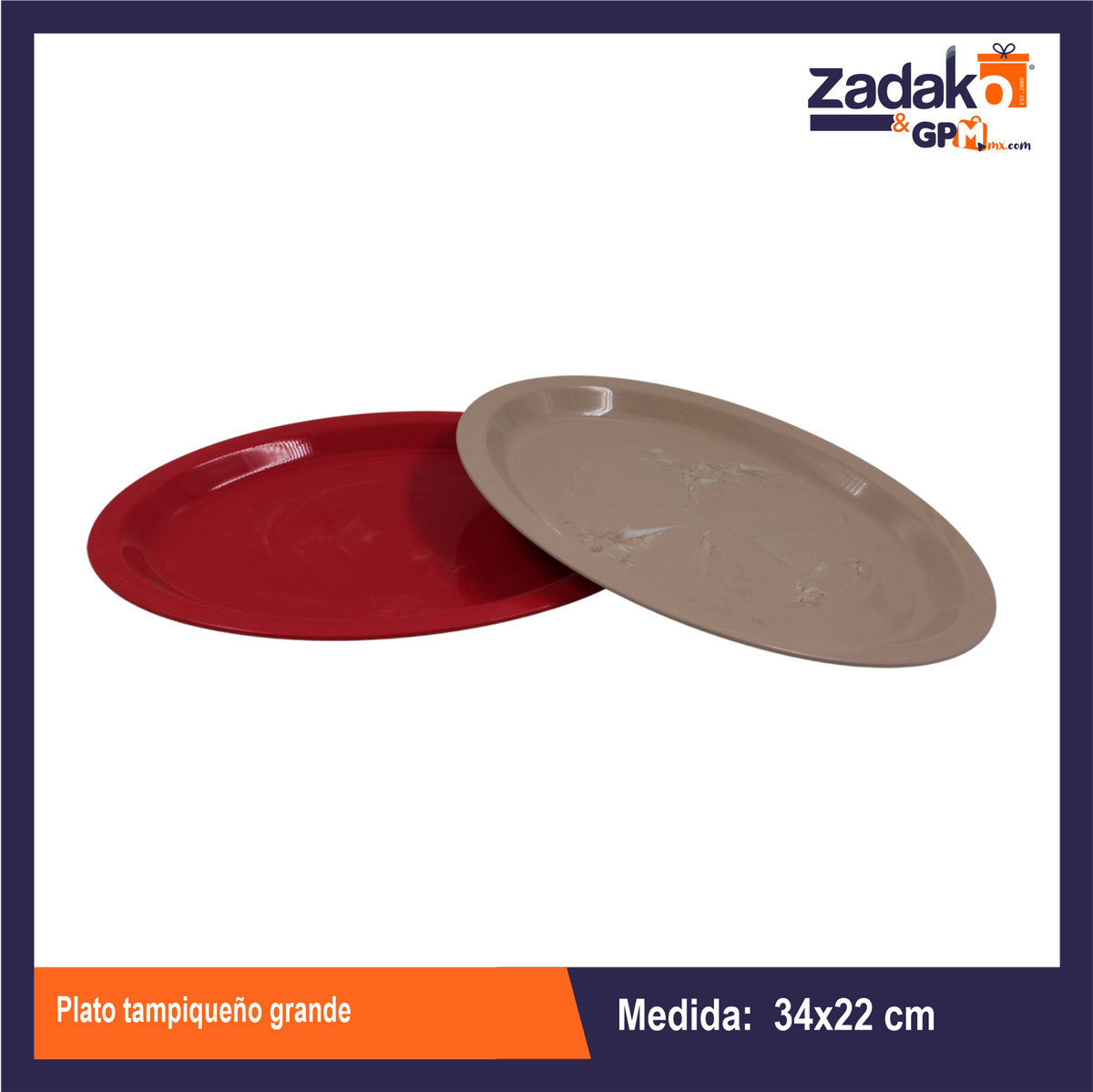 N-GPM-9325 PLATO TAMPIQUEÑO GRANDE CON 1 PZ O CAJA CON 50 PZS