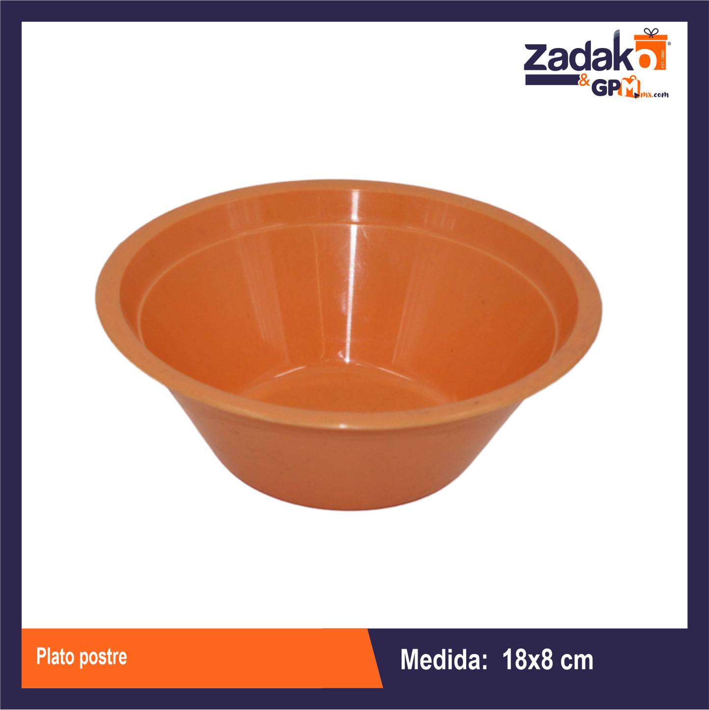 N-GPM-9330 PLATO POSTRE CON 1 PZ O CAJA CON 100 PZS