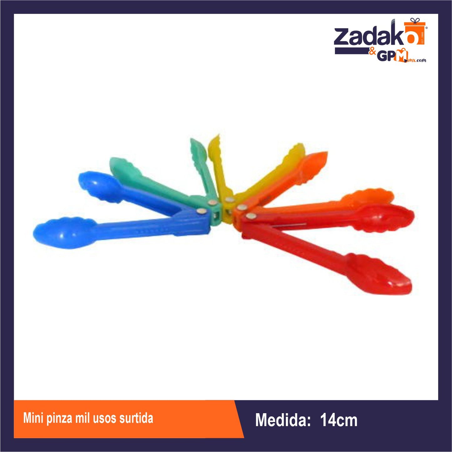 N-GPM-9349 GPM-9349 MINI PINZA MIL USOS SURTIDA 14 CM , CON 12 PZS, O CAJA CON 25 PQTS