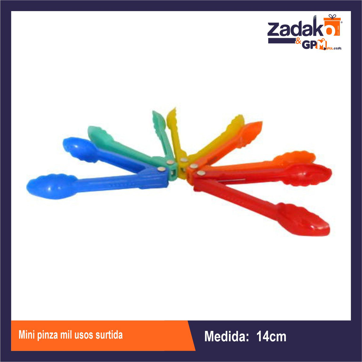 N-GPM-9349 GPM-9349 MINI PINZA MIL USOS SURTIDA 14 CM , CON 12 PZS, O CAJA CON 25 PQTS