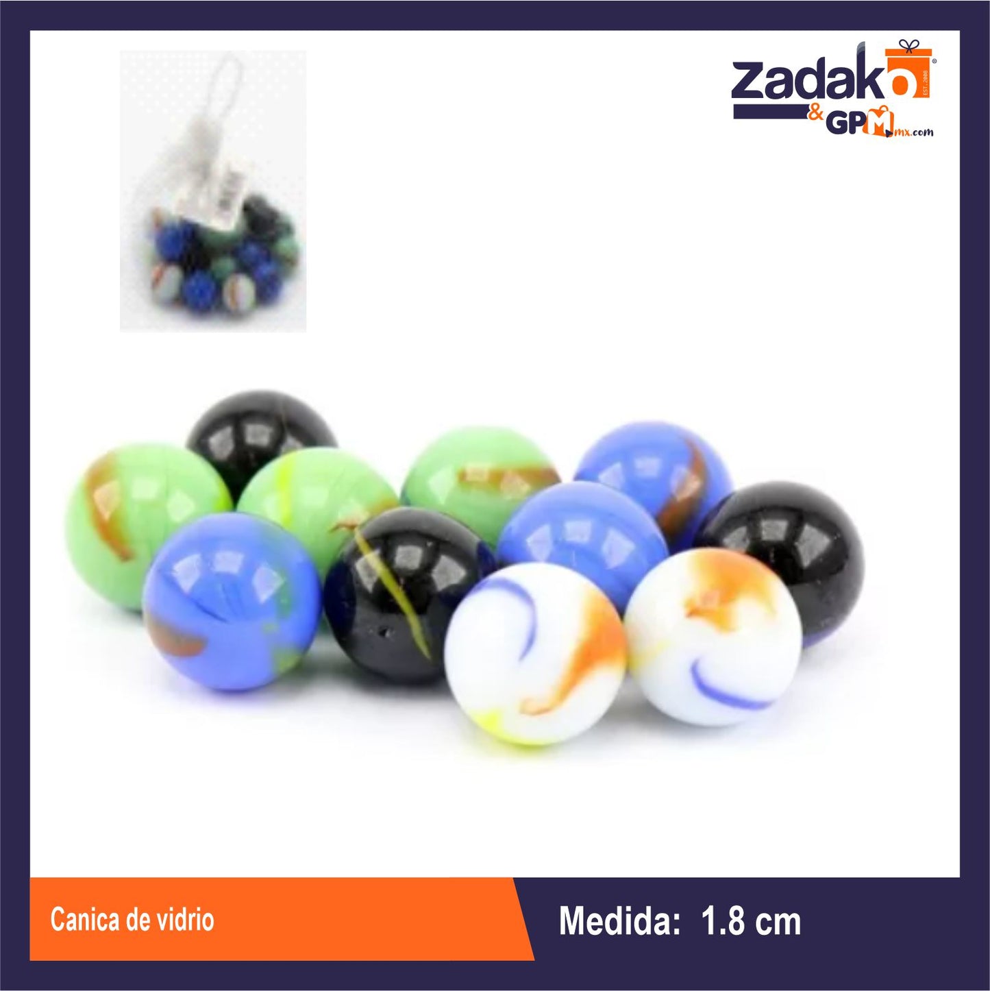 CR-0106 CANICA DE VIDRIO CON 1 PZ O CAJA CON 50 PZS