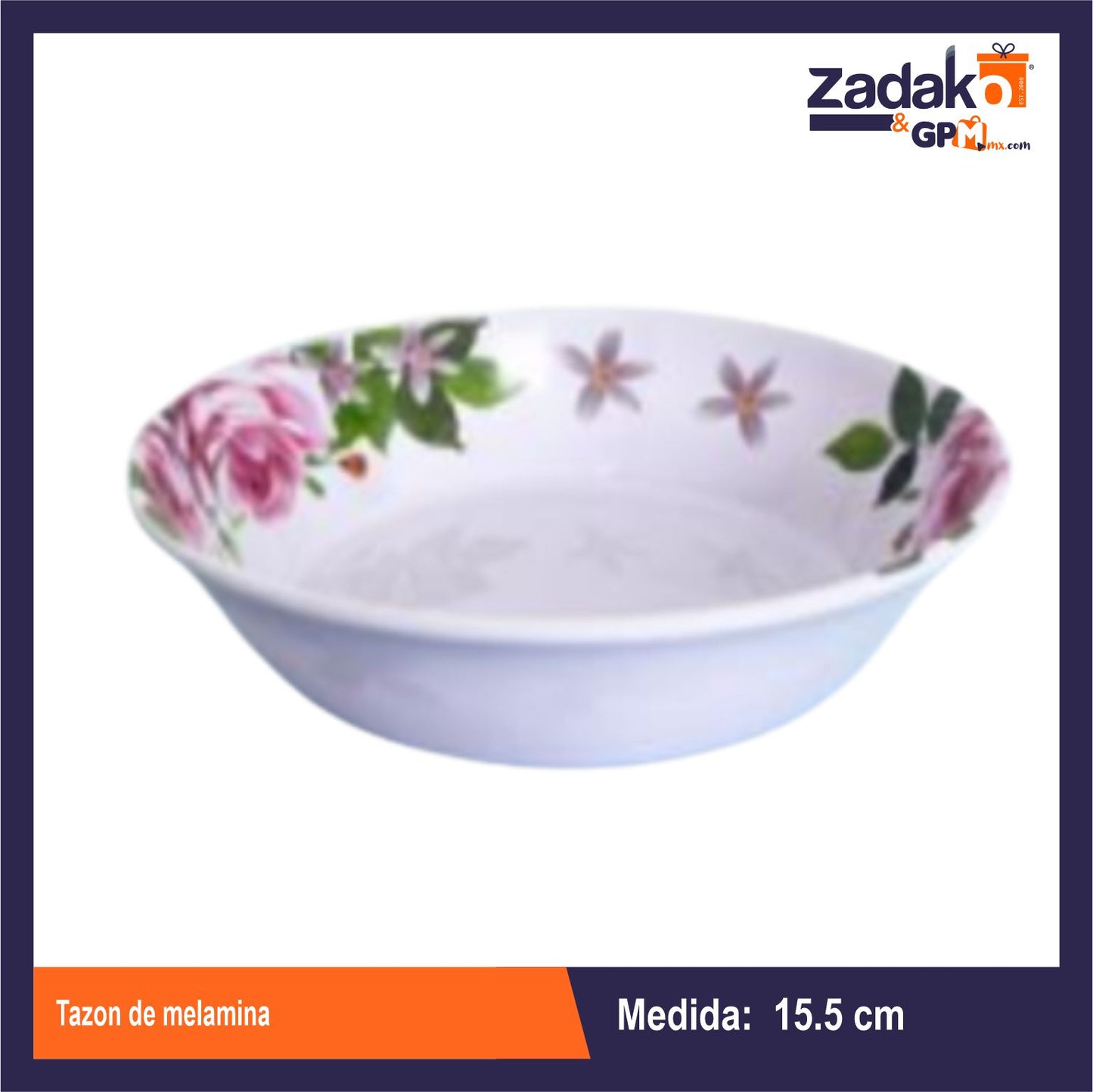 AB-0947-6 TAZON DE MELAMINA 15.5 CM CON 1 PZ O CAJA CON 192 PZS