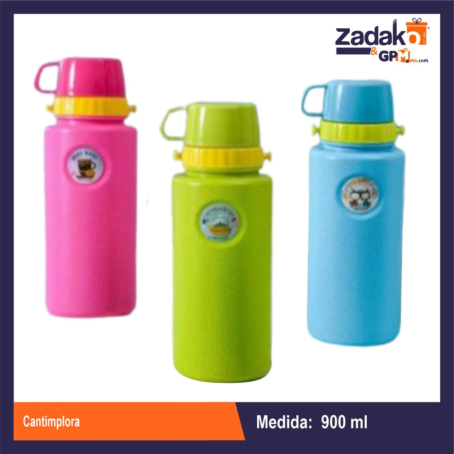 AD-0205-2 CANTIMPLORA 900 ML CON 1 PZ O CAJA CON 90 PZS