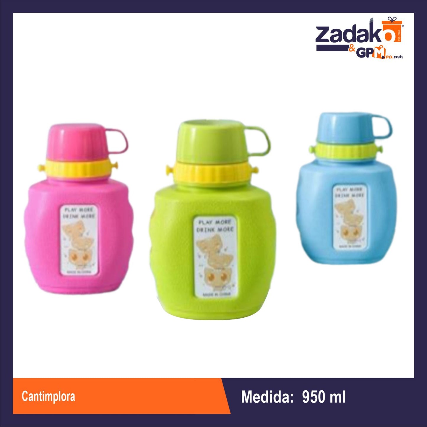 AD-0207-1 CANTIMPLORA 950 ML CON 1 PZS O CAJA CON 90 PZS
