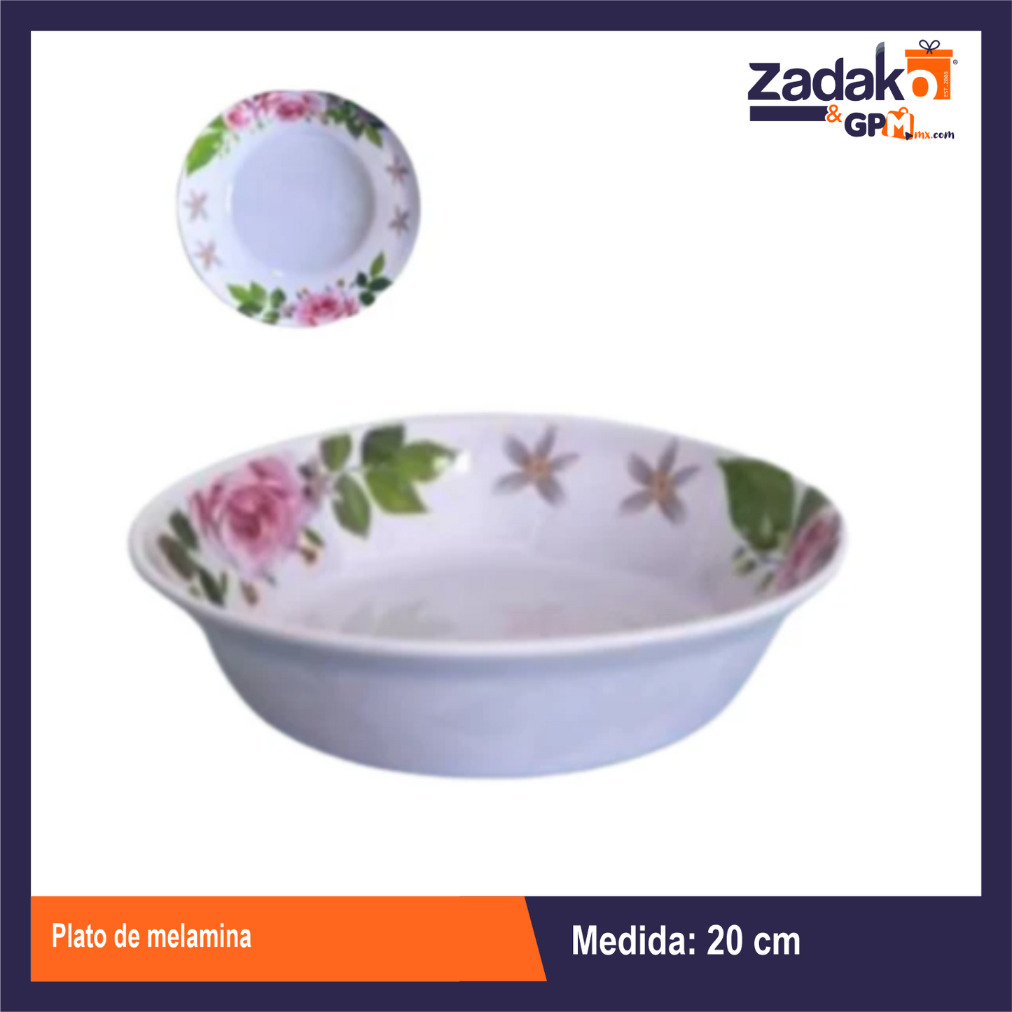 AB-0947-7 TAZON DE MELAMINA 17.5 CM CON 1 PZ O CAJA CON 192 PZS