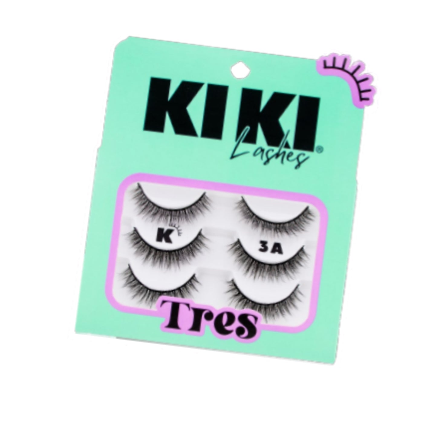 K3A TRES KIKI LASHES 3 PARES DE PESTAÑAS POSTIZAS, CON 1 PQT O CAJA CON 12 PQTS