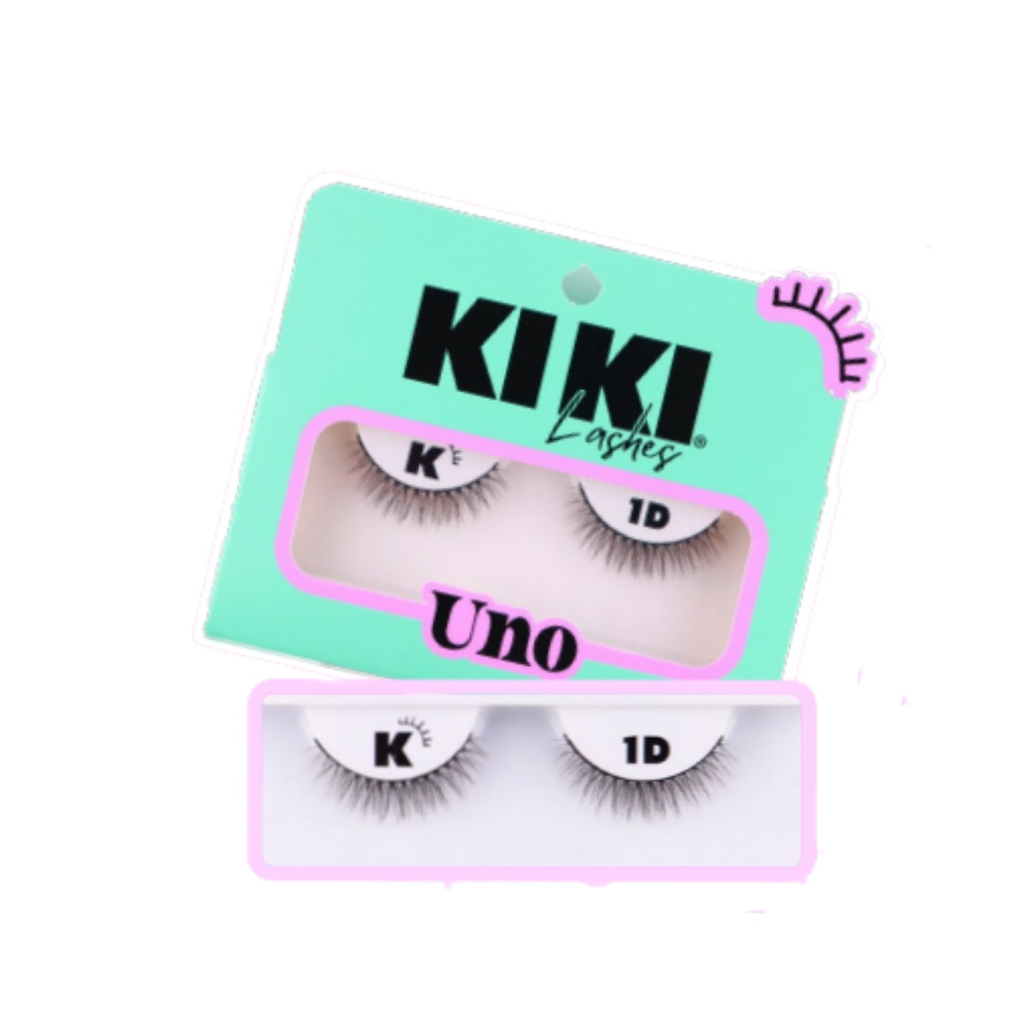 K1D UNO KIKI LASHES 1 PAR DE PESTAÑAS POSTIZAS, PAQUETE CON 12 PZS
