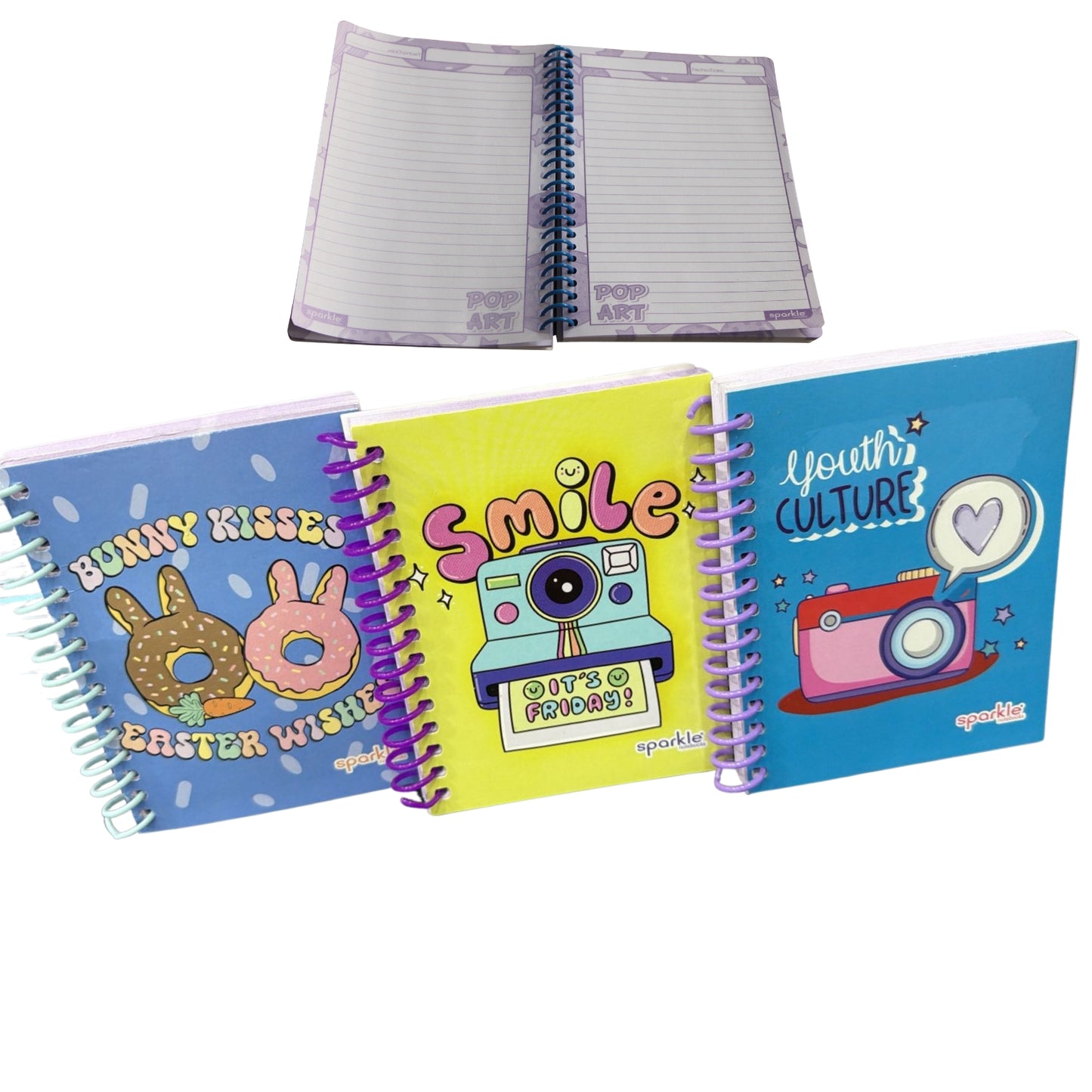 N-GPMX-1066 LP70H-P LIBRETA POCKET 70 HOJAS NIÑA PQT SPARKLE, CON 1 PZ O CAJA CON 240 PZS