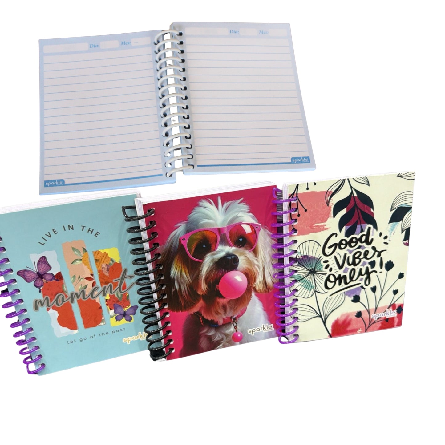 N-GPMX-1067 LPD100H-P LIBRETA POCKET SEMIRIGIDA 100 hojas 10.5x14cm PQT SPARKLE, CON 1 PZ O CAJA CON 160 PZS