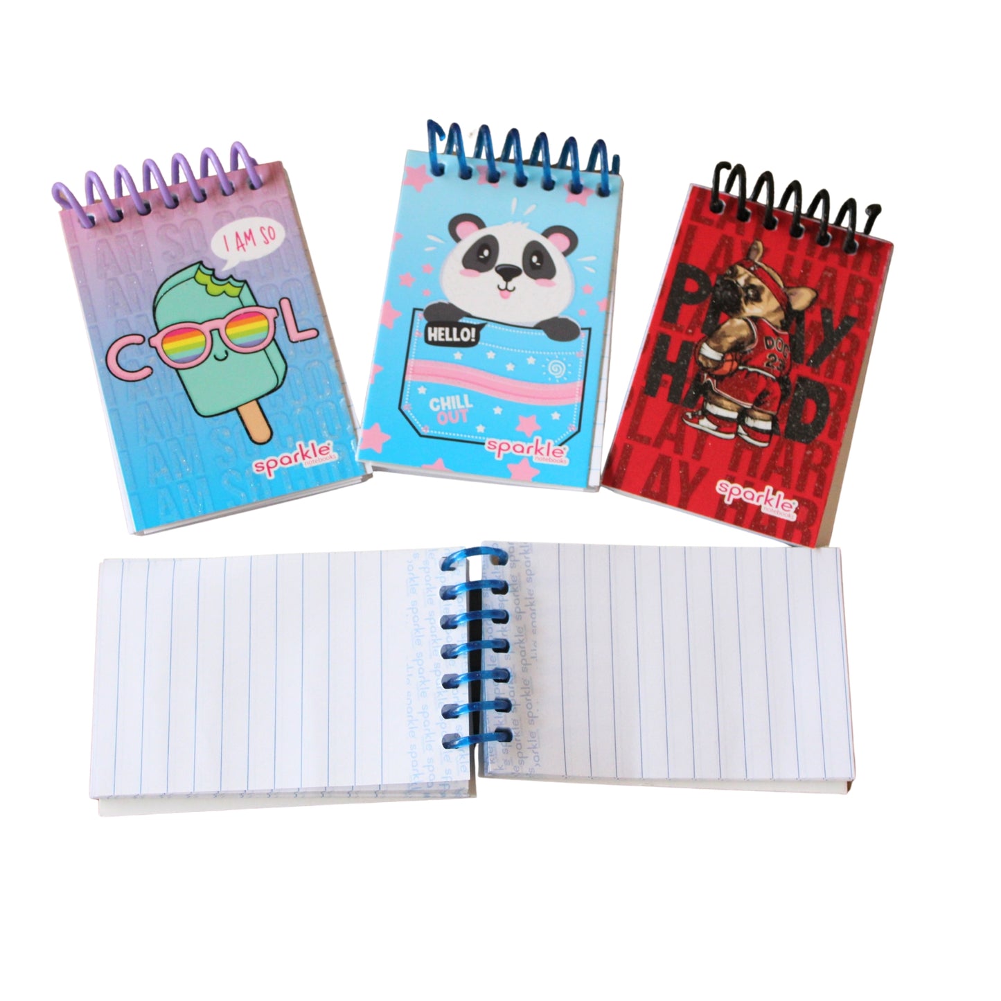 N-GPMX-1069 LMTQ25H-P LIBRETA MINI TAQUI 40 hojas 10.5x7cm PQT SPARKLE, CON 1 PZ O CAJA CON 320 PZS