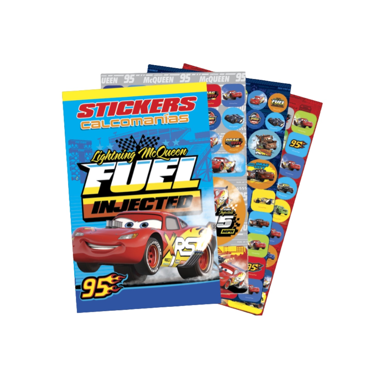 N-GPMX-1073 152-763 BLOCK STICKERS CARS CLASICO LIGHTNING MCQUEEN CON 1 PZ O CAJA CON 12 PZS