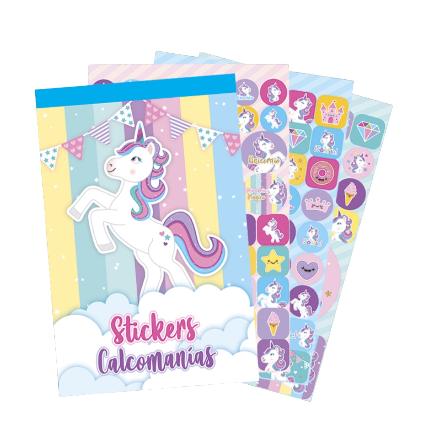 N-GPMX-1074 152-738 BLOCK STICKERS UNICORNIO CON 1 PZ O CAJA CON 12 PZS