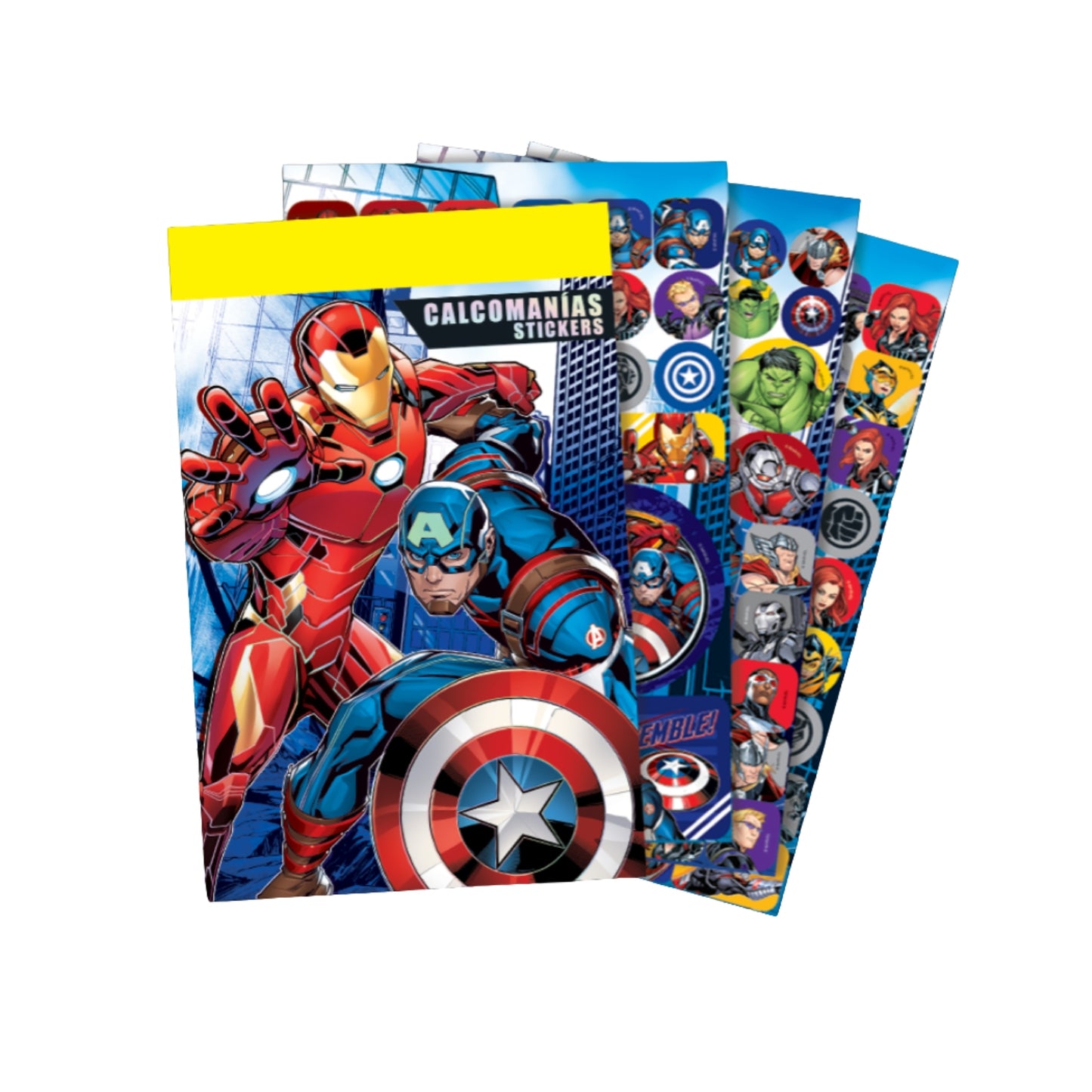 N-GPMX-1080 192/9 BLOCK STICKERS AVENGERS CON 1 PZ O CAJA CON 12 PZS
