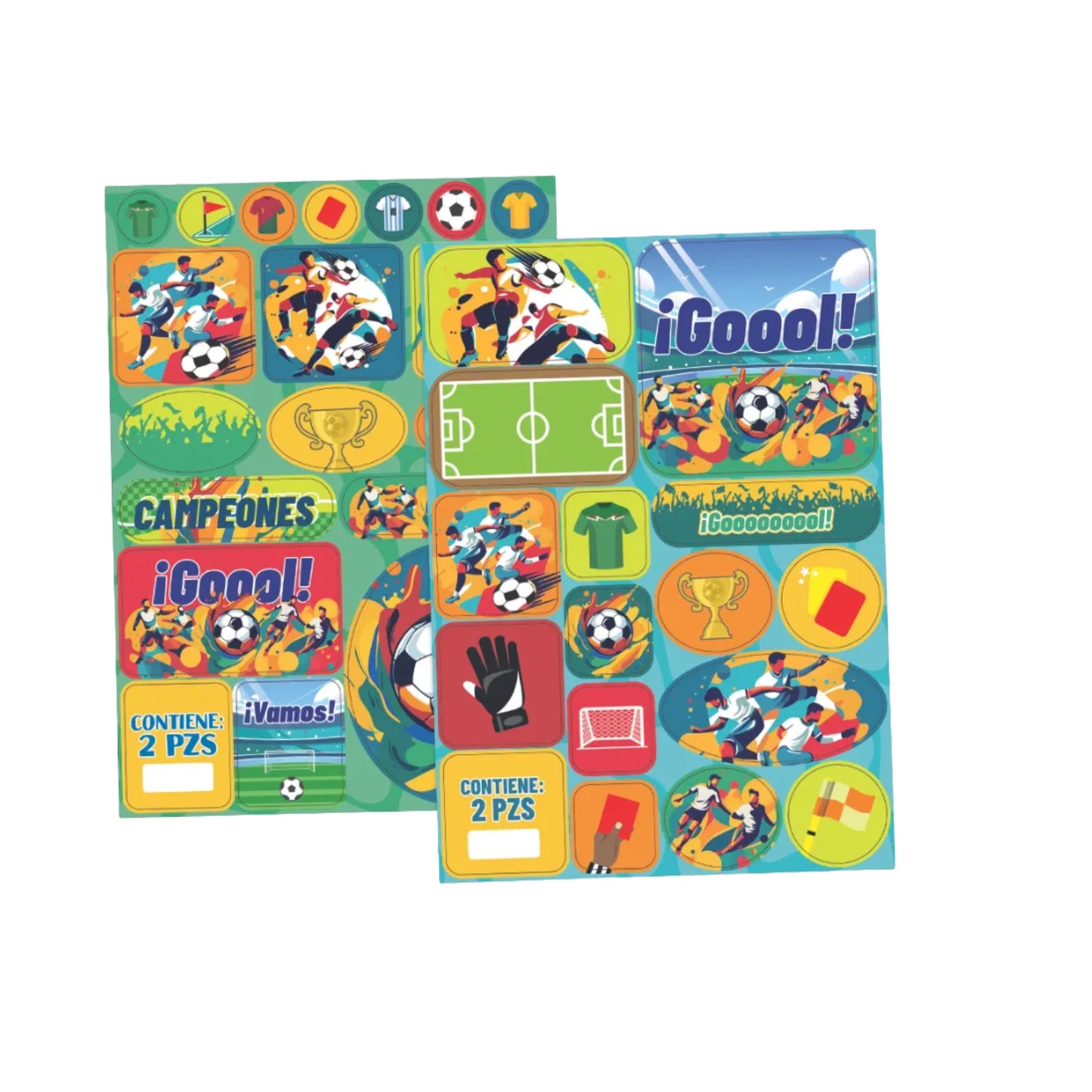 N-GPMX-1082 125-133 BLOCK STICKERS FUTBOL CON 1 PZ O CAJA CON 12 PZS