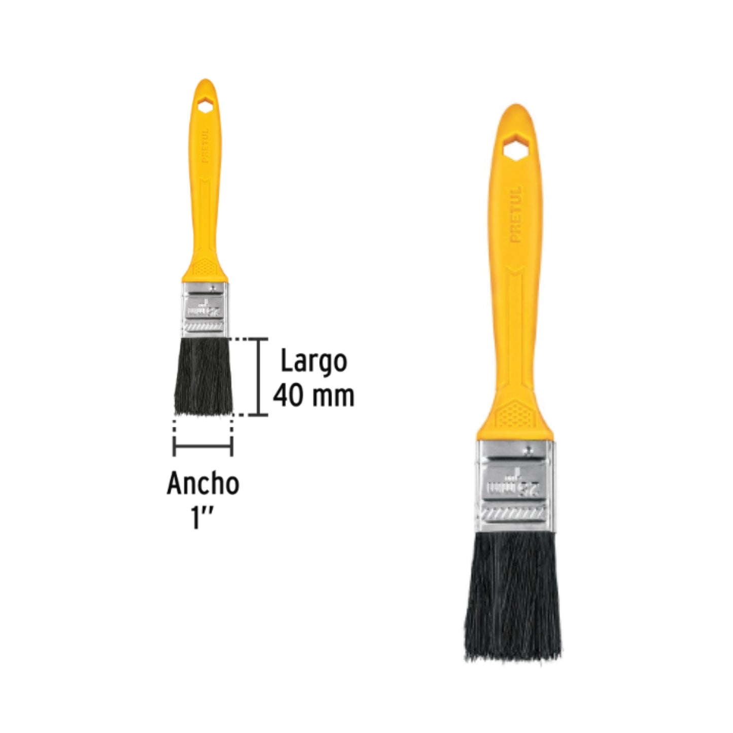 21524 BRP-1 BROCHA USO EN GENERAL DE 1 PULGADAS CON MANGO DE PLASTICO CON 1 PZ