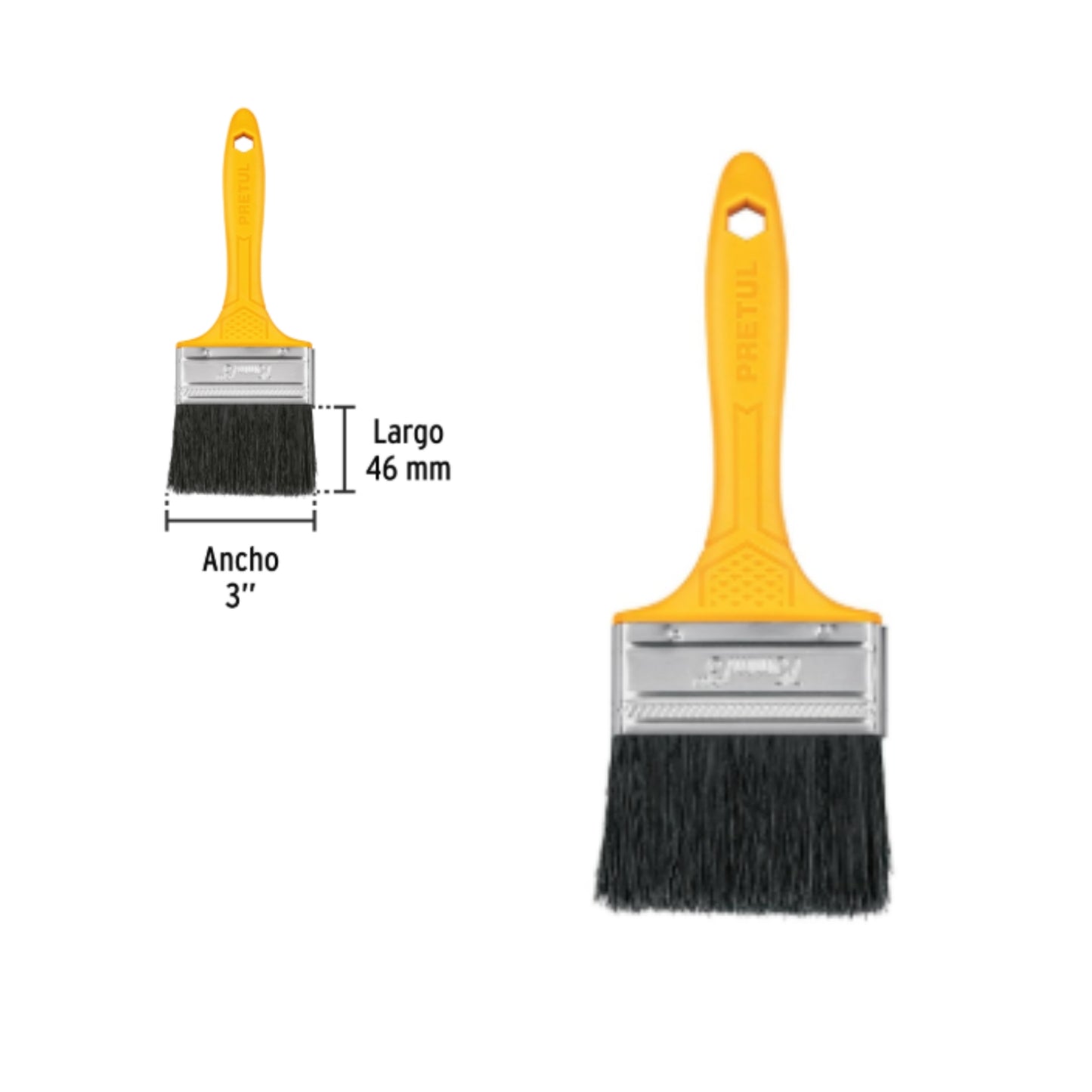 21528 BRP-3 BROCHA USO EN GENERLA DE 3 PULGDAS CON MANGO DE PLASTICO CON 1 PZ