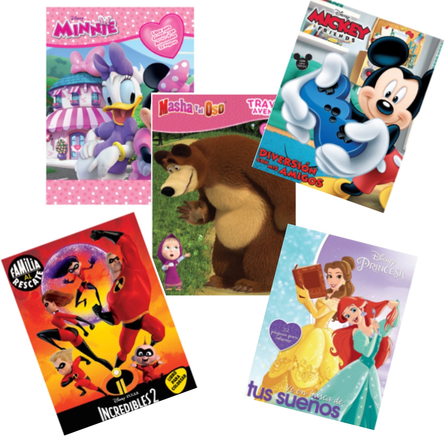 LIBRO PARA COLOREAR 32 PGS DE PERSONAJES CON 1 PZ O CAJA CON 48 PZS