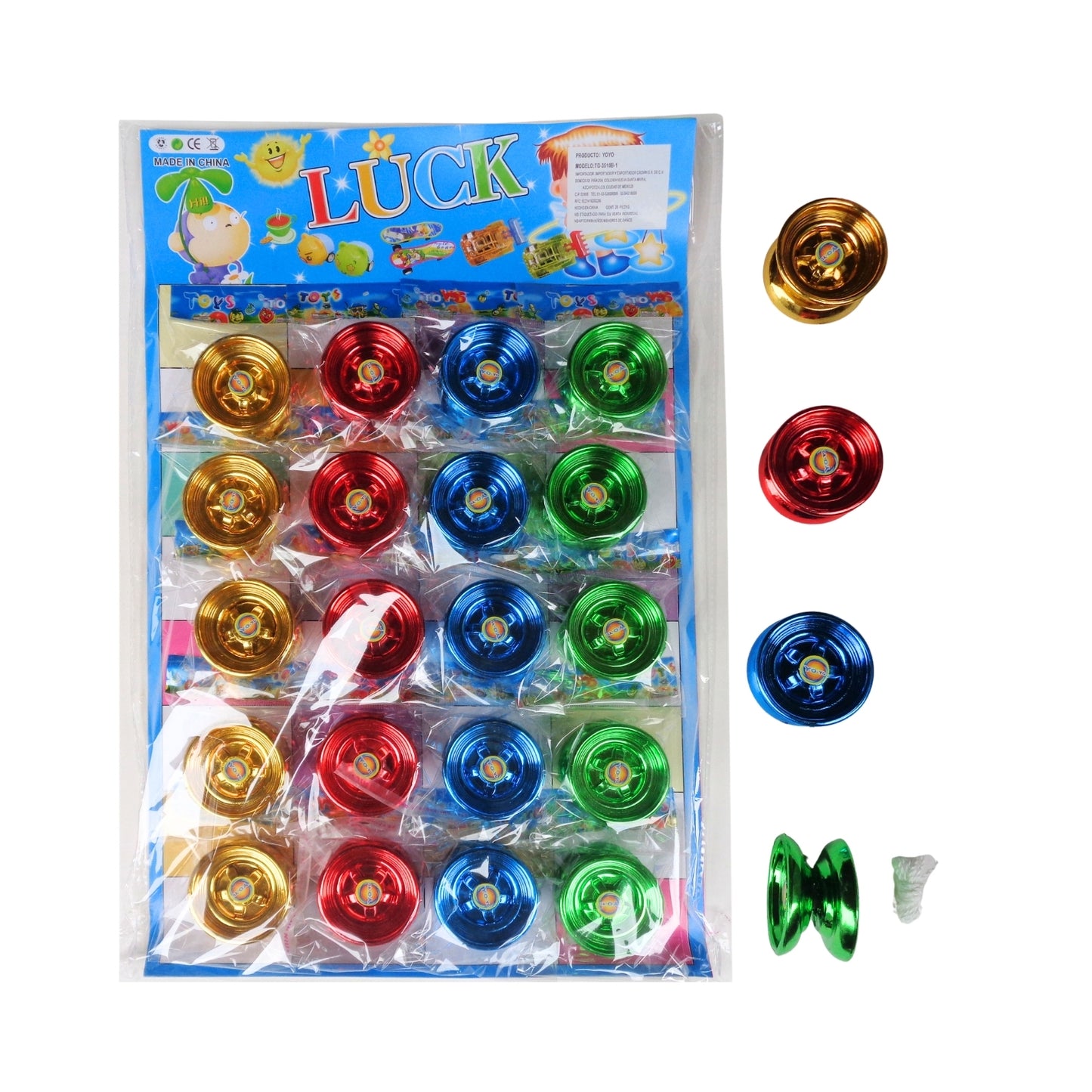 N-GPMX-1167 TG-3510B-1 JUGUETE YOYO CON 20 PZS O CAJA CON 48 PQTS