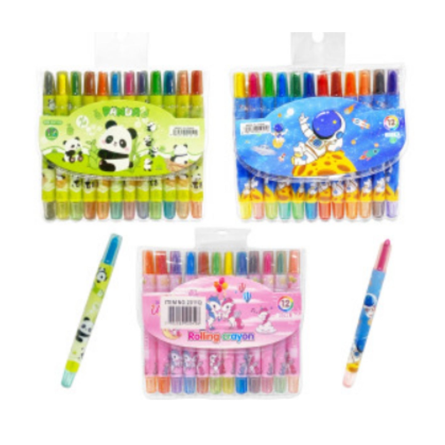 N-GPMX-1217 UA-2539 CRAYOLA ROLLING 12 COLORES CON 1 PAQ O CAJA CON 192 PQTS