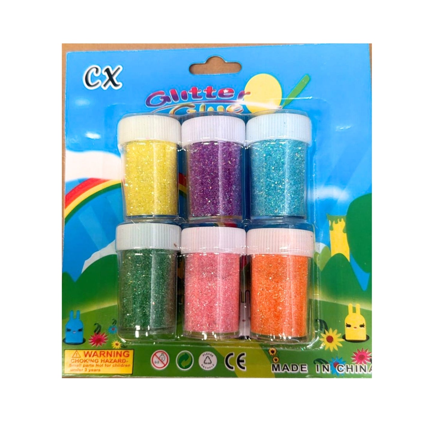 UD-8007-100 BRILLANTINA 6 COLORES CON 1 PAQ O CAJA CON 144 PQTS