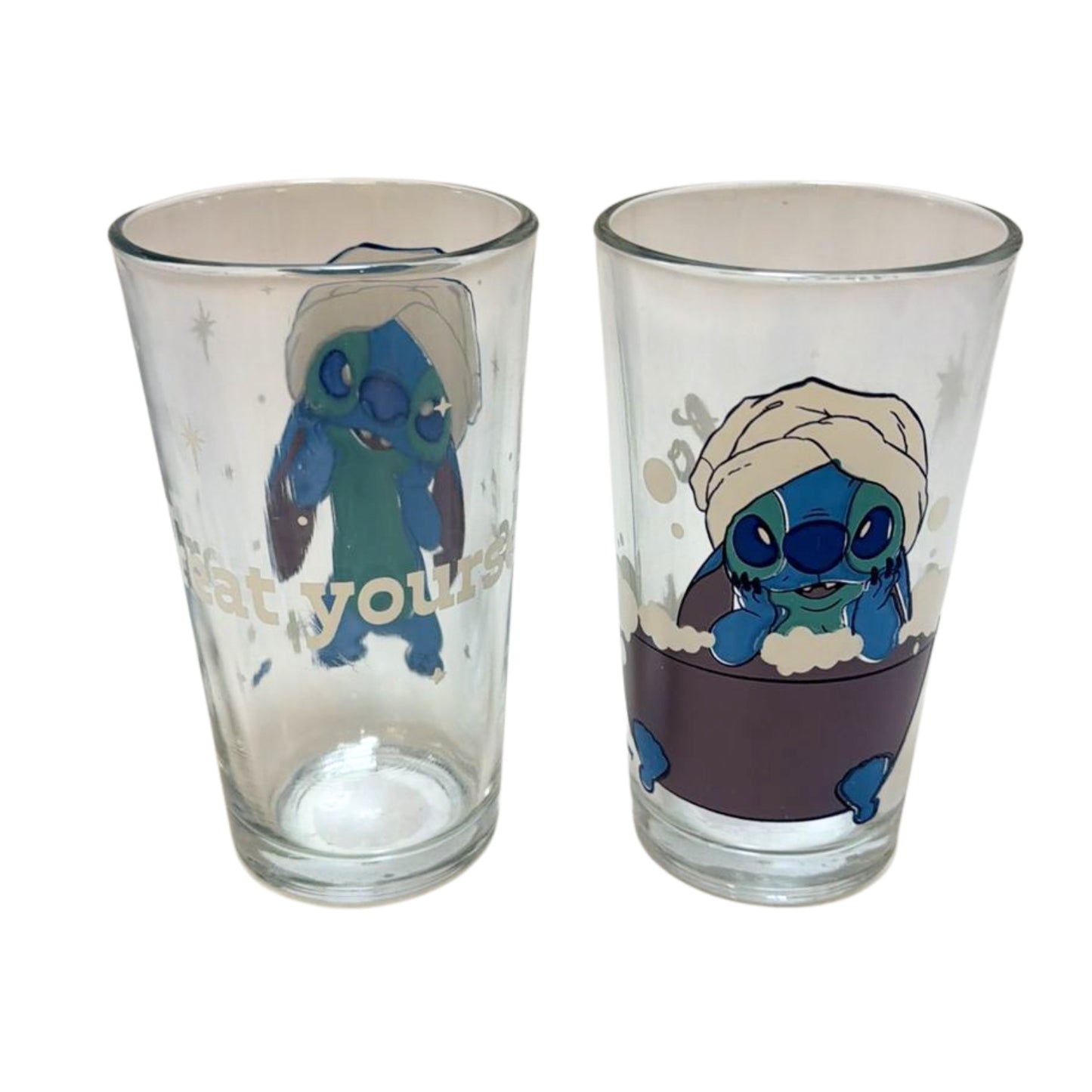 H5-VR VASO DE VIDRIO 480 ML STITCH CON 1 PZ O CAJA CON 24 PZS