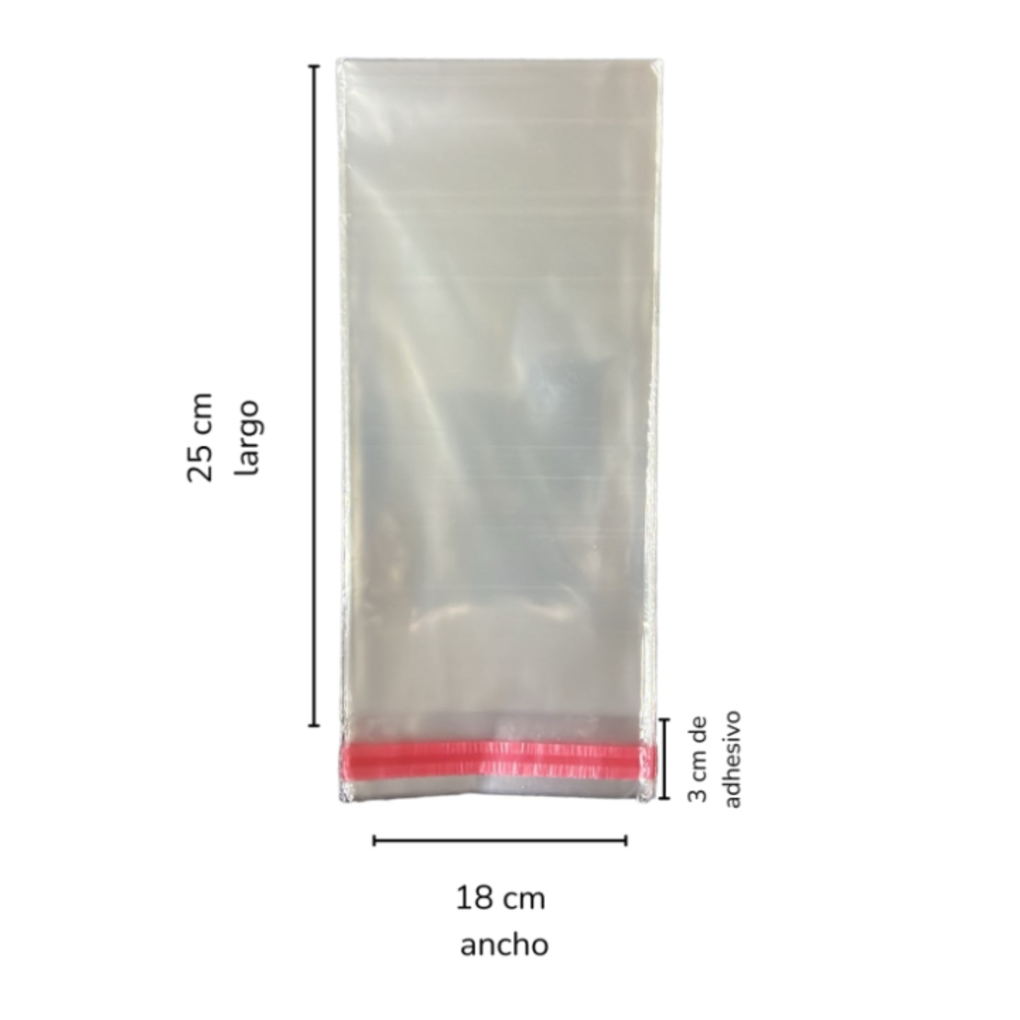 BOLSA CELOFAN SP 18X25 PQT CON 100 PZS