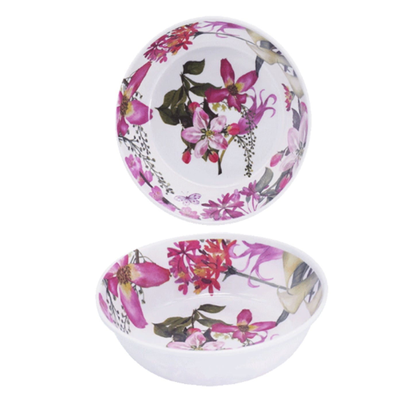 AB-0987-6 TAZON DE MELAMINA FLOREADO 15.5x4 CM CON 1 PZ O CAJA CON 192 PZS