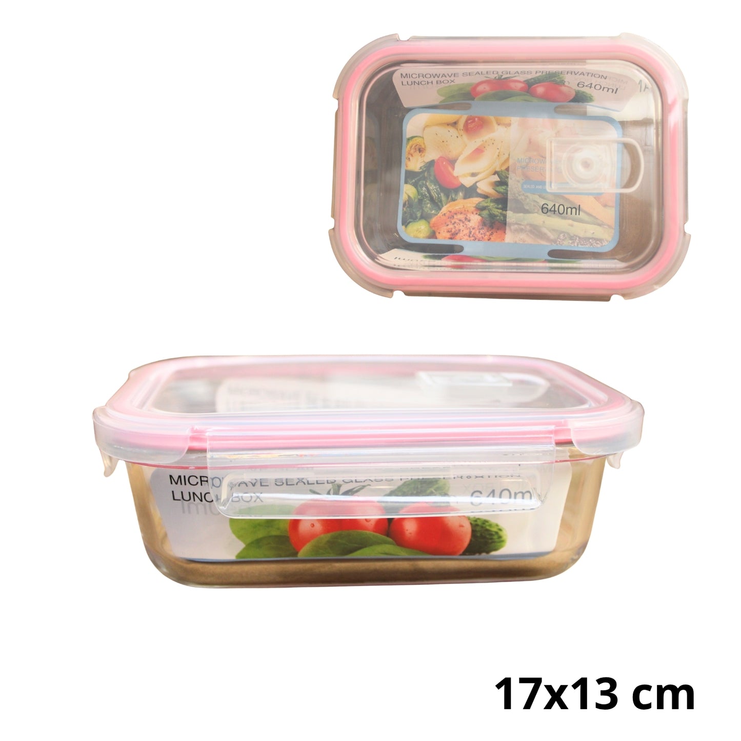 N-GPMX-1360 AV-8650C-2 RECIPIENTE PARA ALIMENTOS DE VIDRIO 640ML CON 1 PZ O CAJA CON 36 PZS
