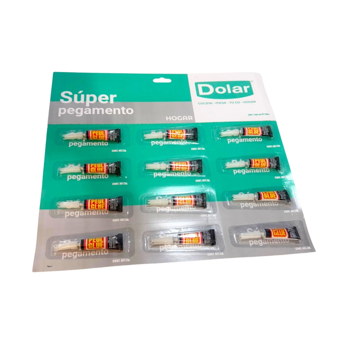 M-00003 SUPER PEGAMENTO 3G C/12PZS O CAJA CON 72 JGS
